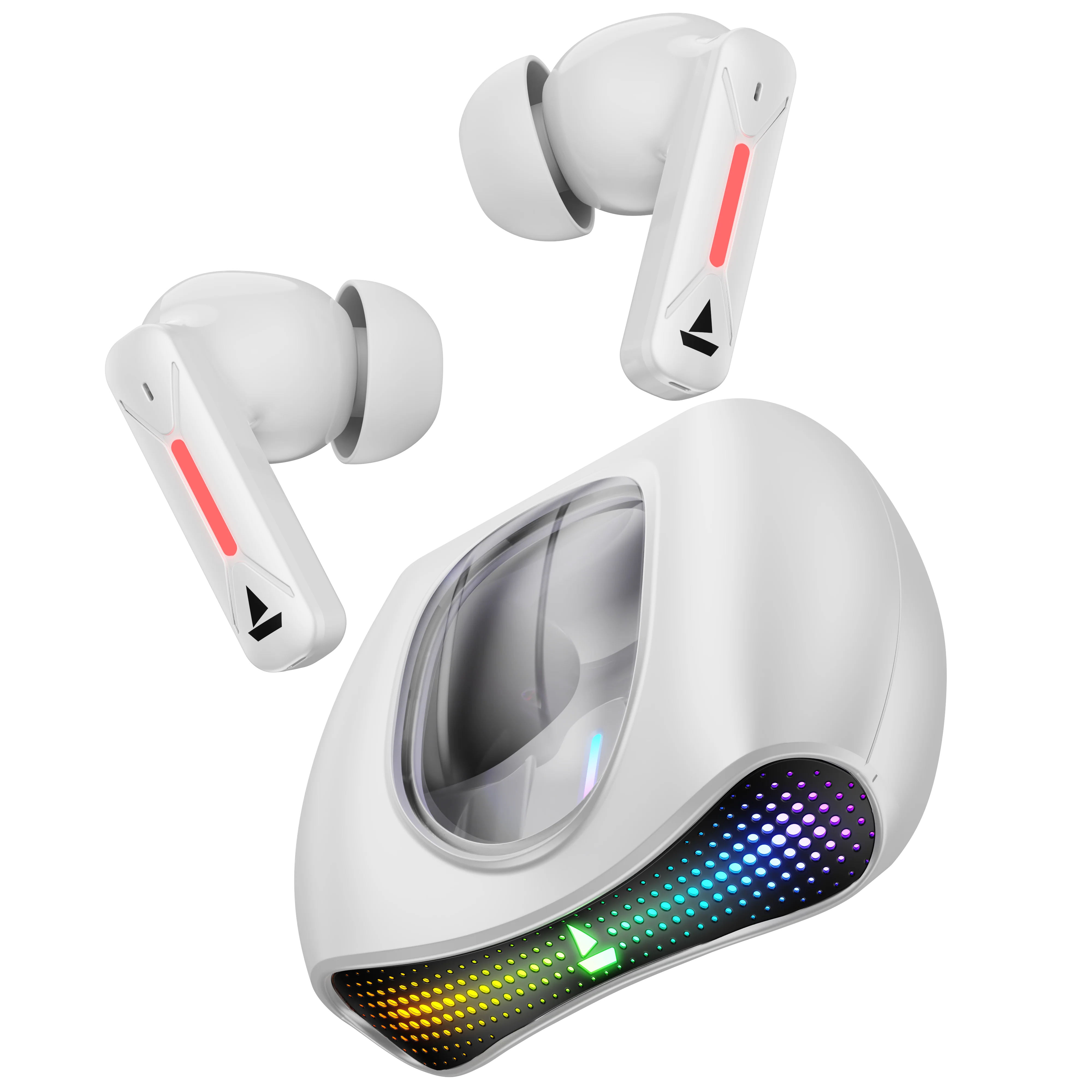 boAt Airdopes Drift | Wireless Earbdus Gaming Earbuds with 2x6mm Dual Drivers, Quad Mics with ENx™ and IWP™ Technology, LED Lights on Charging Case - Image 2