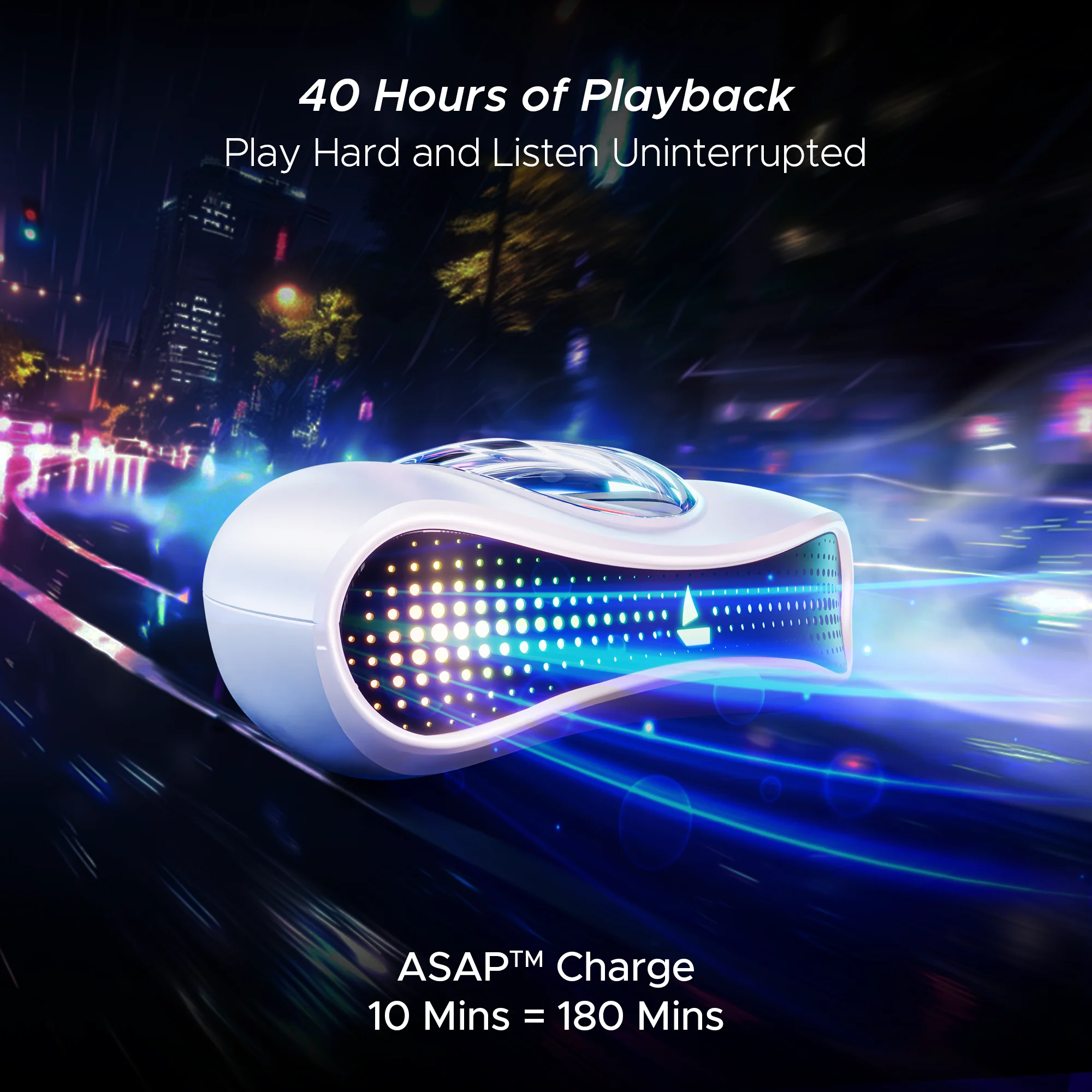 boAt Airdopes Drift | Wireless Earbdus Gaming Earbuds with 2x6mm Dual Drivers, Quad Mics with ENx™ and IWP™ Technology, LED Lights on Charging Case - Image 3