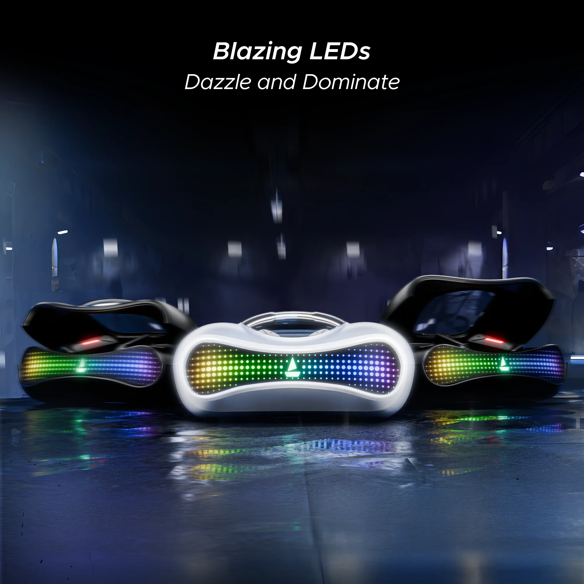 boAt Airdopes Drift | Wireless Earbdus Gaming Earbuds with 2x6mm Dual Drivers, Quad Mics with ENx™ and IWP™ Technology, LED Lights on Charging Case - Image 4
