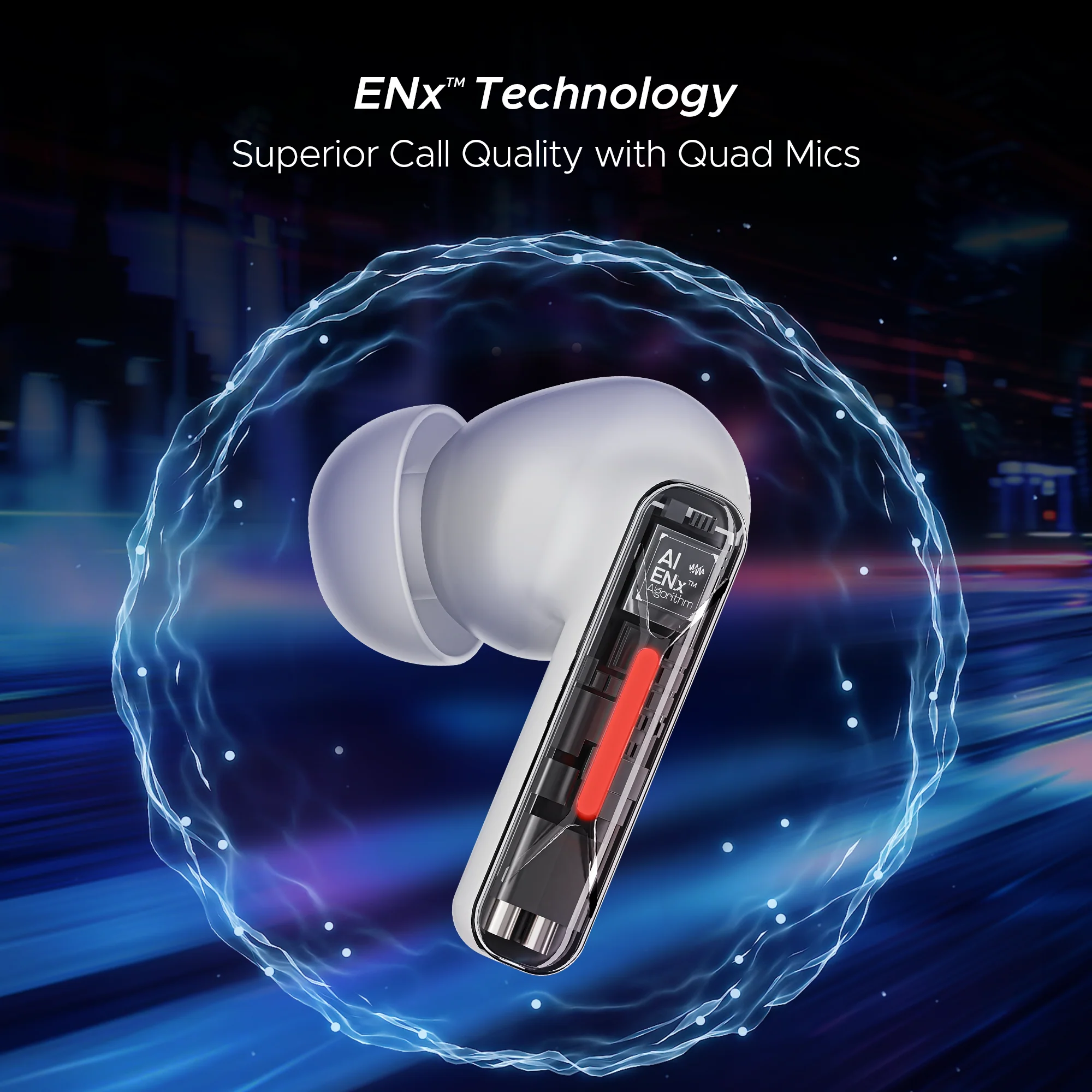 boAt Airdopes Drift | Wireless Earbdus Gaming Earbuds with 2x6mm Dual Drivers, Quad Mics with ENx™ and IWP™ Technology, LED Lights on Charging Case - Image 5