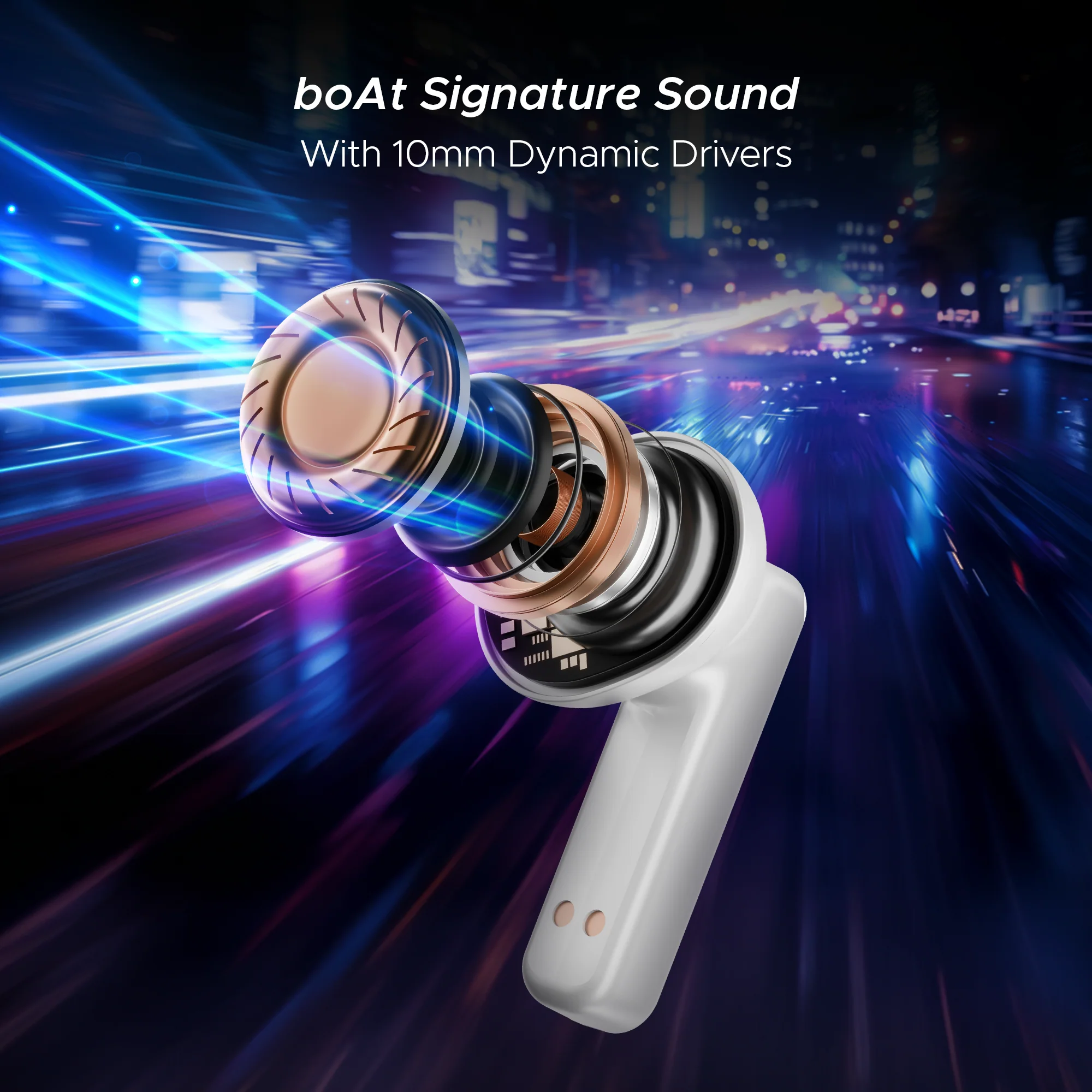 boAt Airdopes Drift | Wireless Earbdus Gaming Earbuds with 2x6mm Dual Drivers, Quad Mics with ENx™ and IWP™ Technology, LED Lights on Charging Case - Image 6