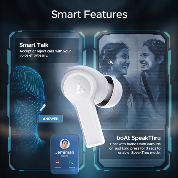 boAt Airdopes Flex 454 ANC | Wireless Earbuds with Active Noise Cancellation up to 32dB, BEAST™ Mode, 10mm Drivers, ASAP™ Charge - Image 10