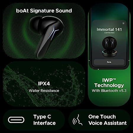 boAt Immortal 141 | Bluetooth Gaming Wireless Earbuds with BEAST™️Mode, ASAP™️ Charge, Bluetooth v5.3 - Image 10