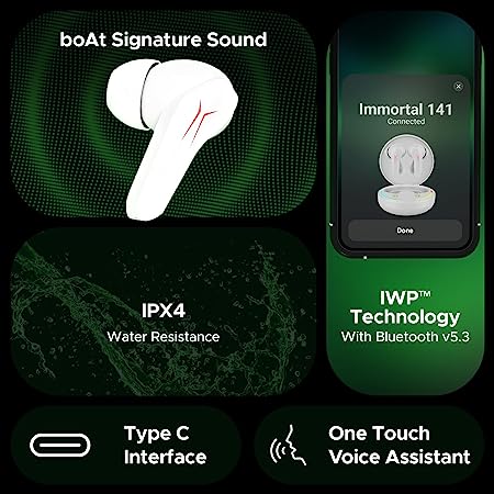 boAt Immortal 141 | Bluetooth Gaming Wireless Earbuds with BEAST™️Mode, ASAP™️ Charge, Bluetooth v5.3 - Image 6