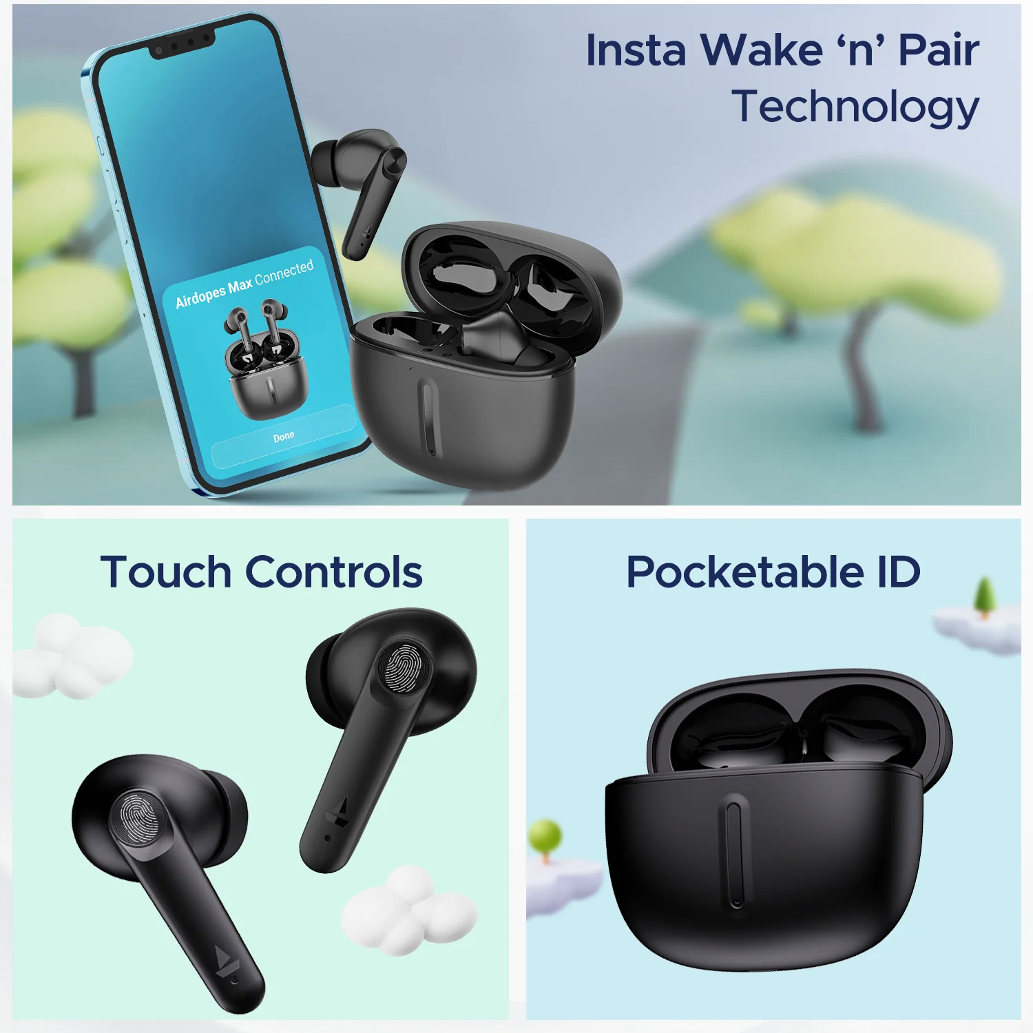 boAt Airdopes Max | Wireless Earbuds with 100 Hours Playback, ENx™ Technology, ASAP™ Charge, BEAST™ Mode, 13mm Drivers - Image 5