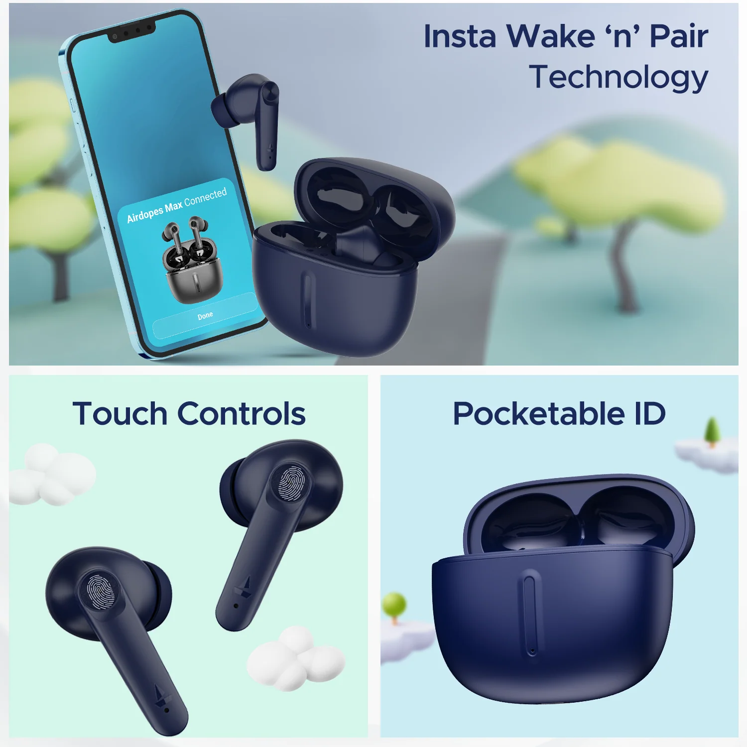 boAt Airdopes Max | Wireless Earbuds with 100 Hours Playback, ENx™ Technology, ASAP™ Charge, BEAST™ Mode, 13mm Drivers - Image 9