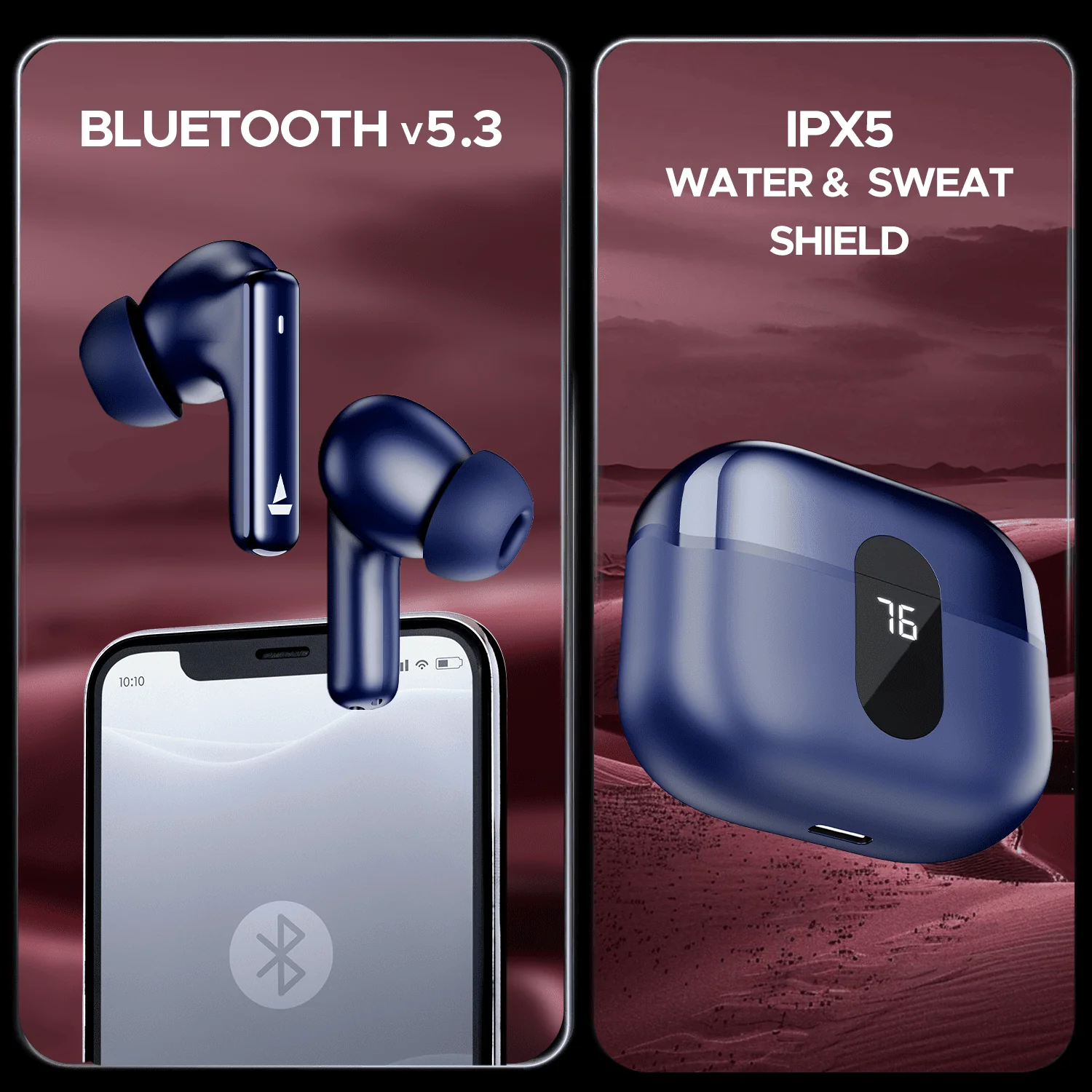 boAt Airdopes Plus 318 | Wireless Earbuds with 100 Hours Playback, 4 Mics with ENx™ Technology, BEAST™ Mode - Image 14