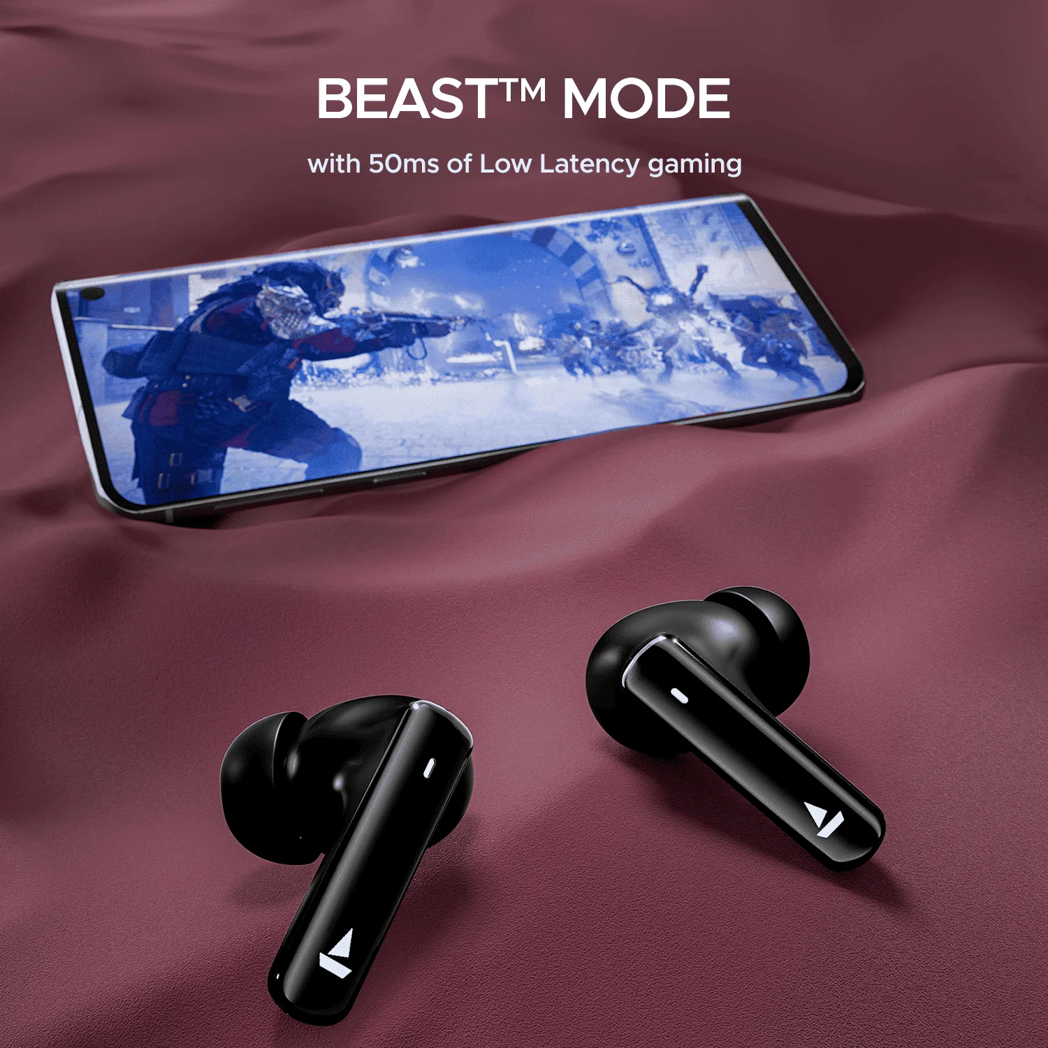 boAt Airdopes Plus 318 | Wireless Earbuds with 100 Hours Playback, 4 Mics with ENx™ Technology, BEAST™ Mode - Image 6