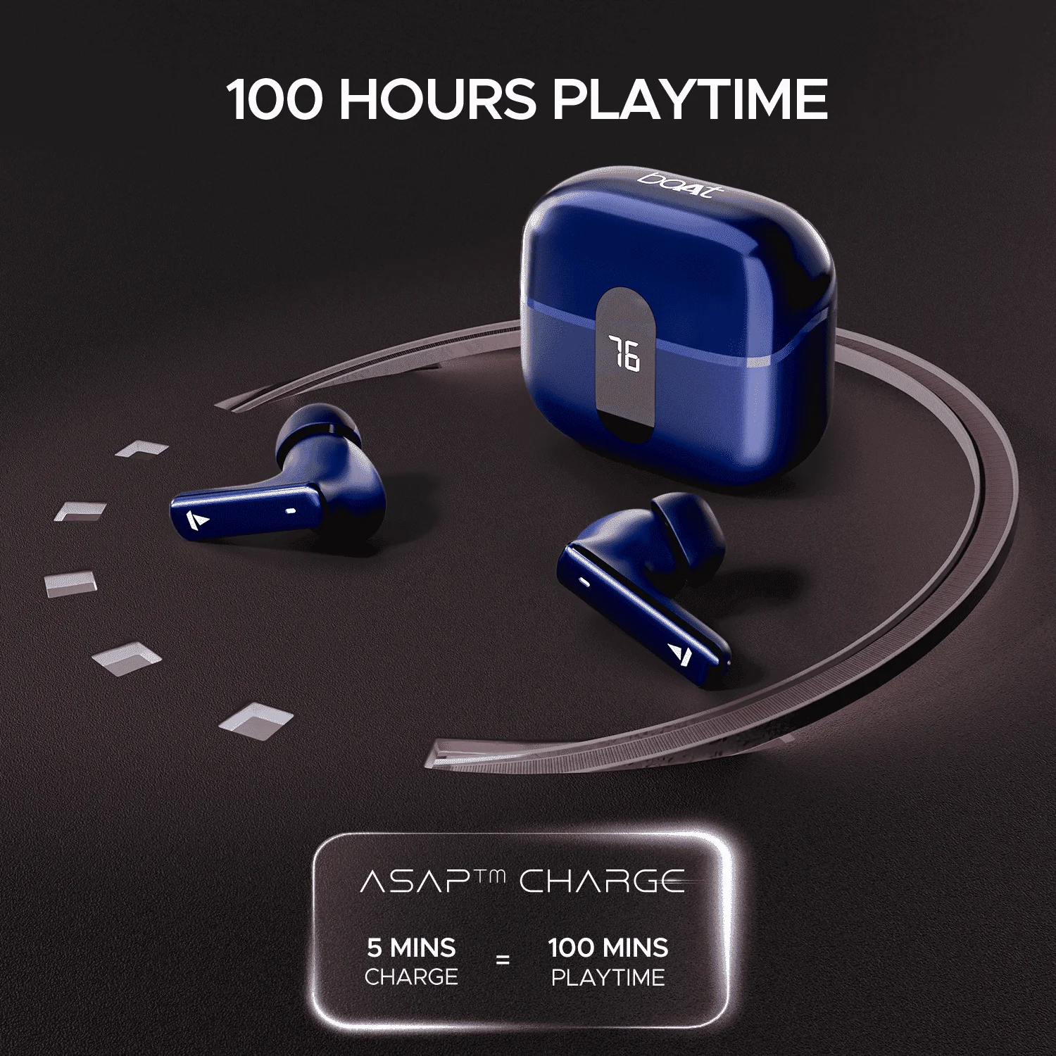 boAt Airdopes Plus 318 | Wireless Earbuds with 100 Hours Playback, 4 Mics with ENx™ Technology, BEAST™ Mode - Image 9