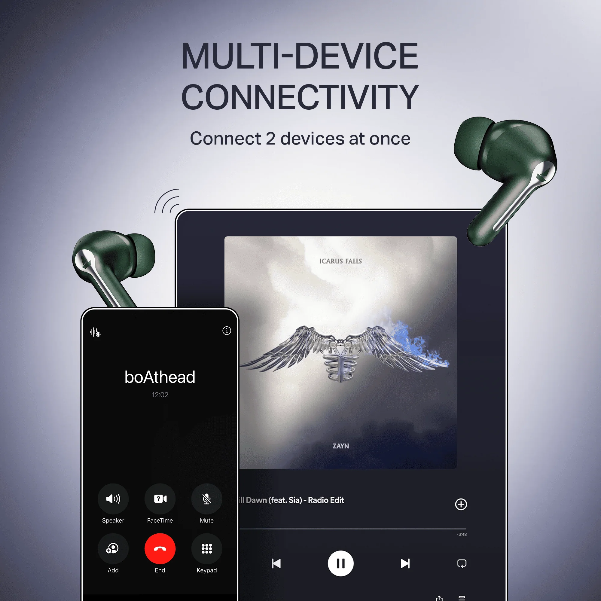 boAt Airdopes Prime 511 | Wireless Earbuds with 50 Hours Playback, AI-ENx™ Calling, Multipoint Connectivity & boAt Signature Sound - Image 14