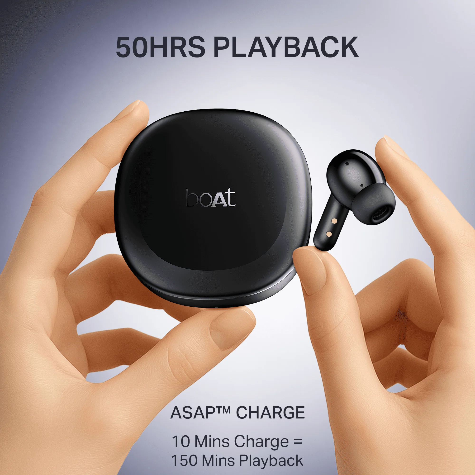 boAt Airdopes Prime 511 | Wireless Earbuds with 50 Hours Playback, AI-ENx™ Calling, Multipoint Connectivity & boAt Signature Sound - Image 3