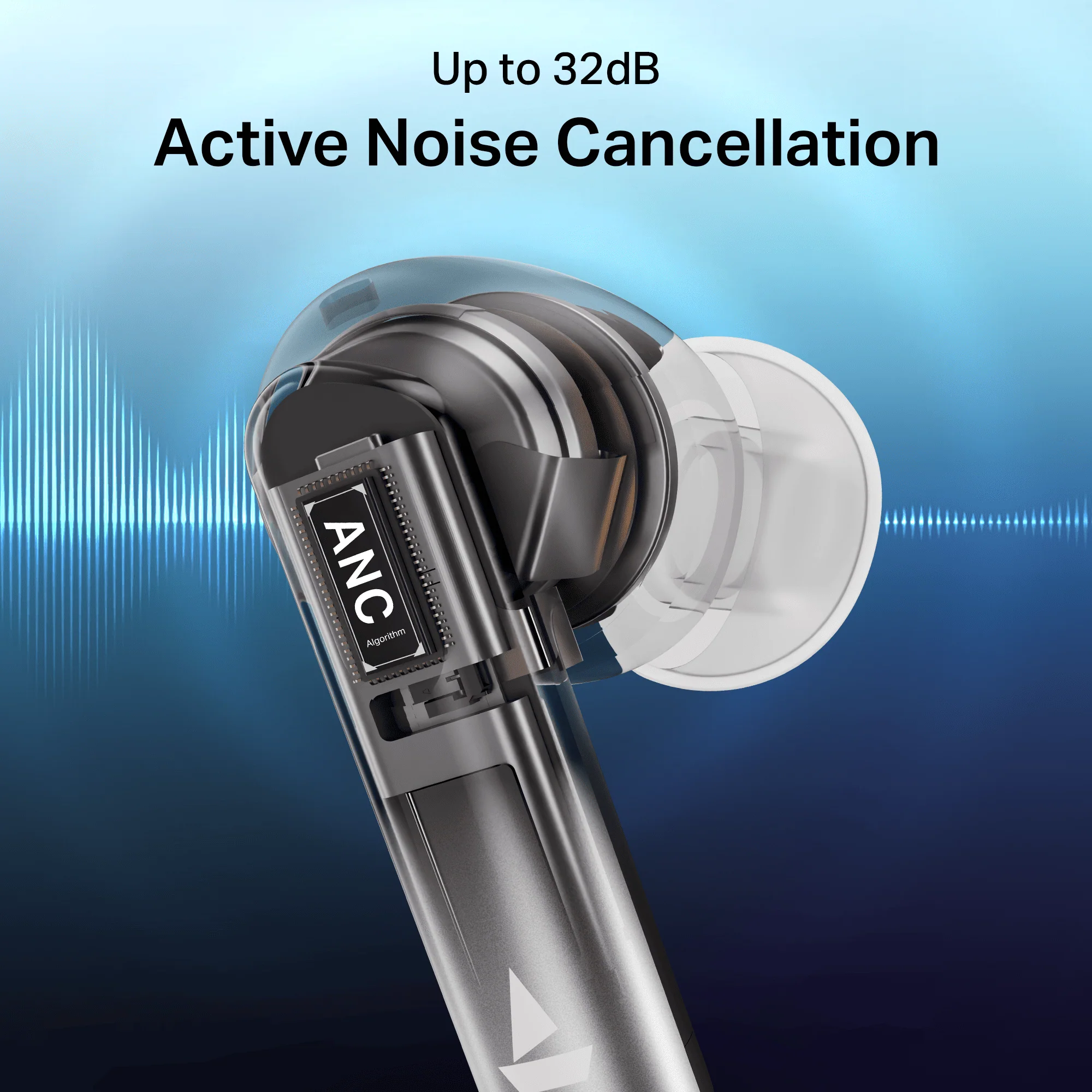 boAt Airdopes Prime 513 ANC | Wireless Earbuds with 65 Hours Playback, 32dB ANC, Quad Mics & Multipoint Connectivity - Image 11
