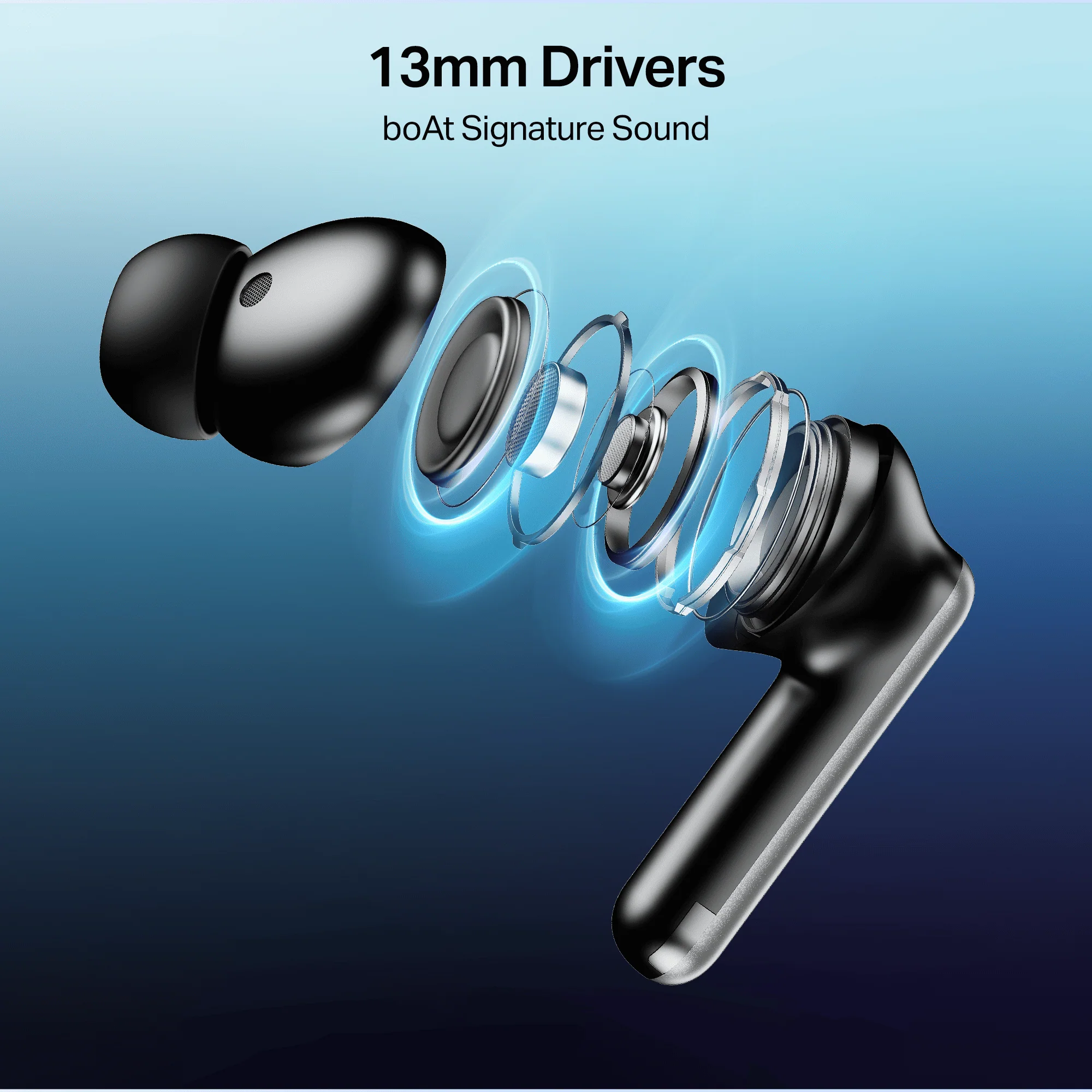 boAt Airdopes Prime 513 ANC | Wireless Earbuds with 65 Hours Playback, 32dB ANC, Quad Mics & Multipoint Connectivity - Image 4