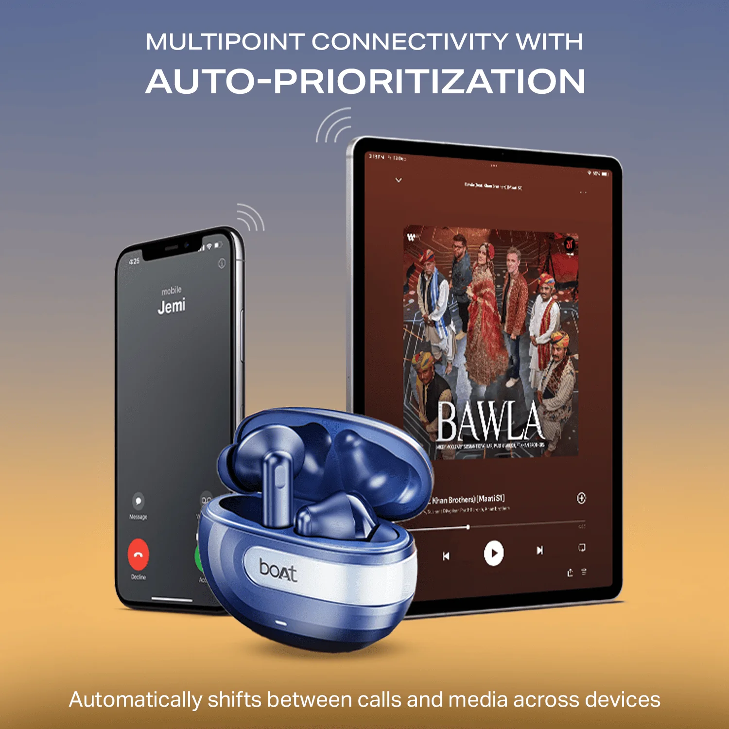 boAt Airdopes Prime 700 ANC | Wireless Earbuds with 50 Hours Playback, 48dB Hybrid ANC, 6 Mics & Multipoint Connectivity - Image 7