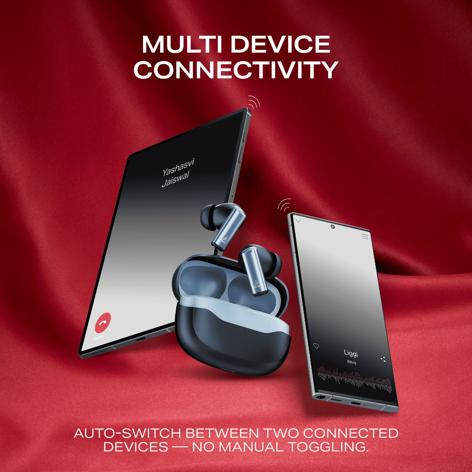 boAt Airdopes Prime 701 ANC | Wireless Earbuds with 50 Hours Playback, 46dB Hybrid ANC, Spatial Audio, Multipoint & BEAST™ Mode - Image 11