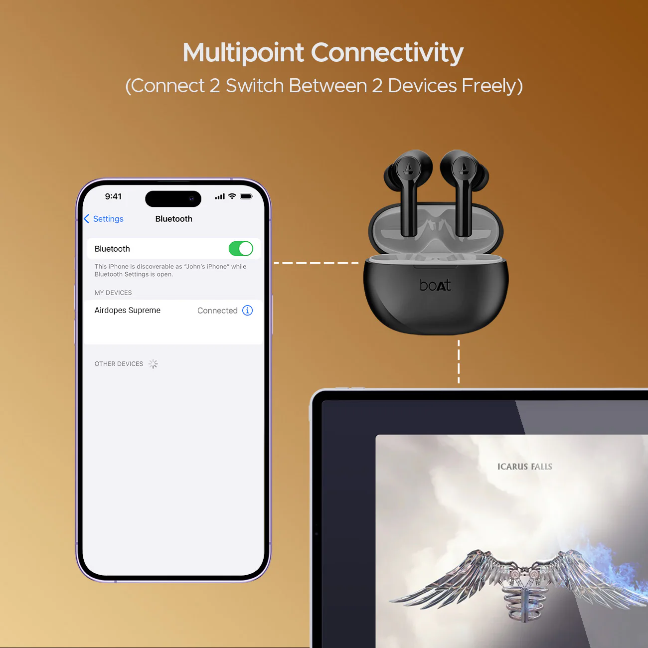 boAt Airdopes Supreme | Wireless Earbuds with 50 Hours Playback, AI ENx™ with Wind Noise Reduction, Cinematic Spatial Audio - Image 13