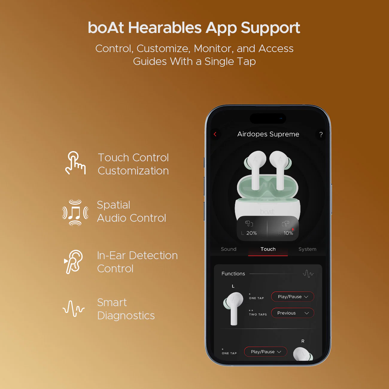 boAt Airdopes Supreme | Wireless Earbuds with 50 Hours Playback, AI ENx™ with Wind Noise Reduction, Cinematic Spatial Audio - Image 23