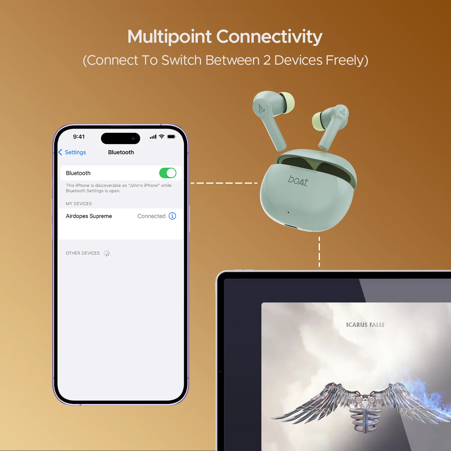boAt Airdopes Supreme | Wireless Earbuds with 50 Hours Playback, AI ENx™ with Wind Noise Reduction, Cinematic Spatial Audio - Image 56