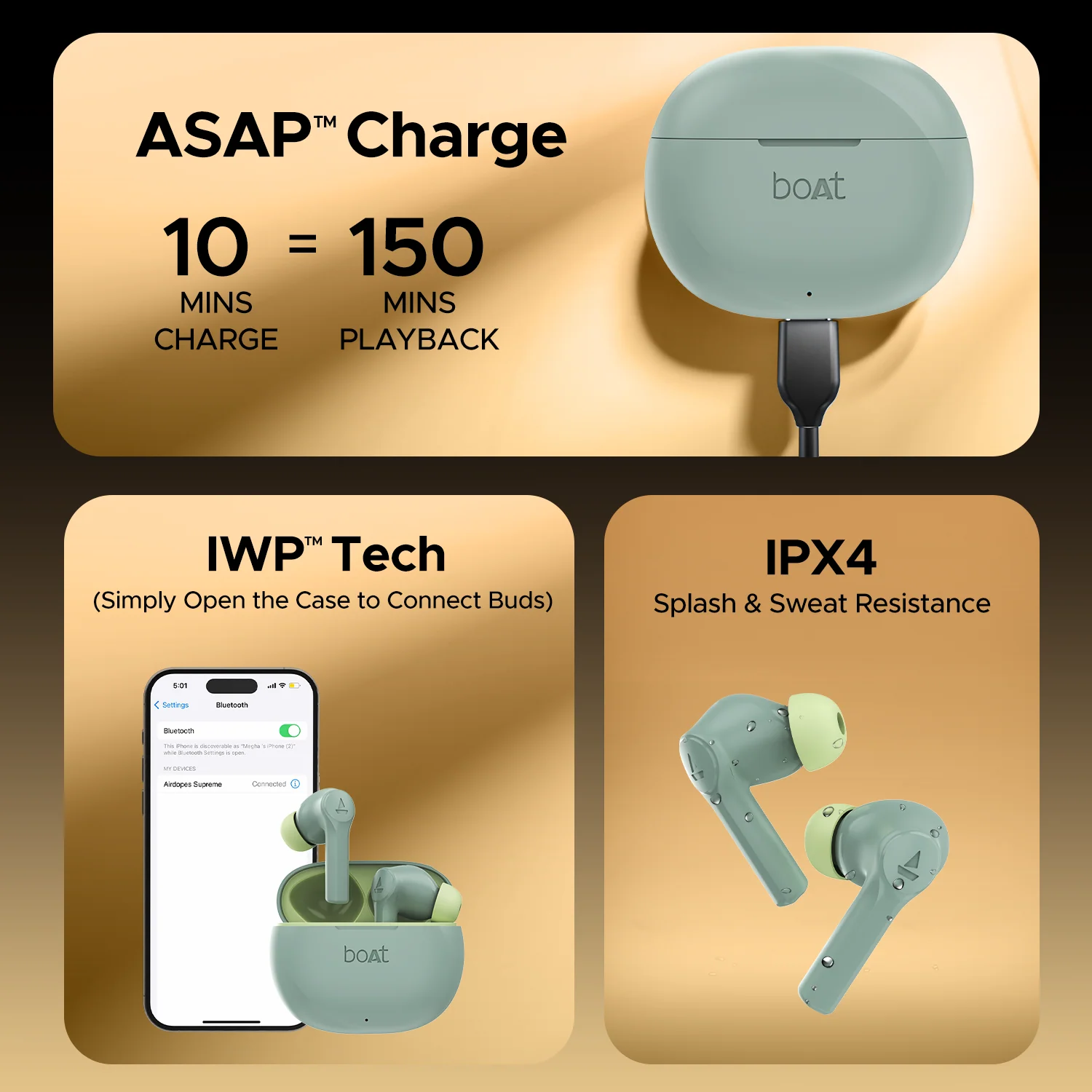 boAt Airdopes Supreme | Wireless Earbuds with 50 Hours Playback, AI ENx™ with Wind Noise Reduction, Cinematic Spatial Audio - Image 58
