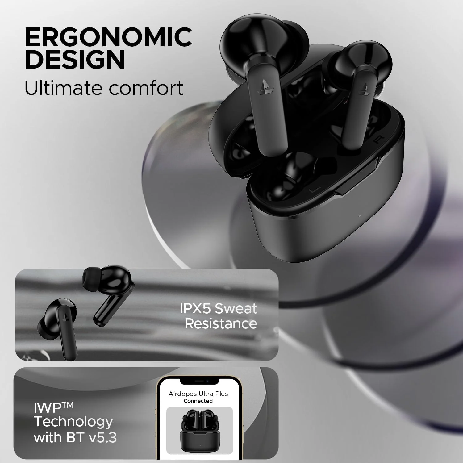 boAt Airdopes Ultra Plus | Wireless Earbuds with 50 Hours Playback, BEAST™ Mode, Quad Mics with ENx™ Tech, IWP™ Technology - Image 26