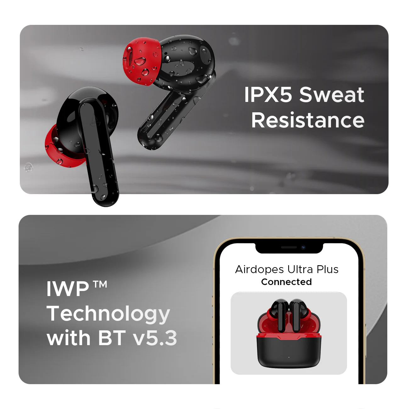 boAt Airdopes Ultra Plus | Wireless Earbuds with 50 Hours Playback, BEAST™ Mode, Quad Mics with ENx™ Tech, IWP™ Technology - Image 6