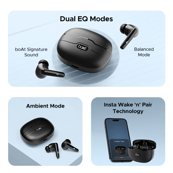 boAt Airdopes Unity ANC | Bluetooth Earbuds with Active Noise Cancellation, ENx™ Technology, BEAST™ Mode, ASAP™ Charge - Image 3