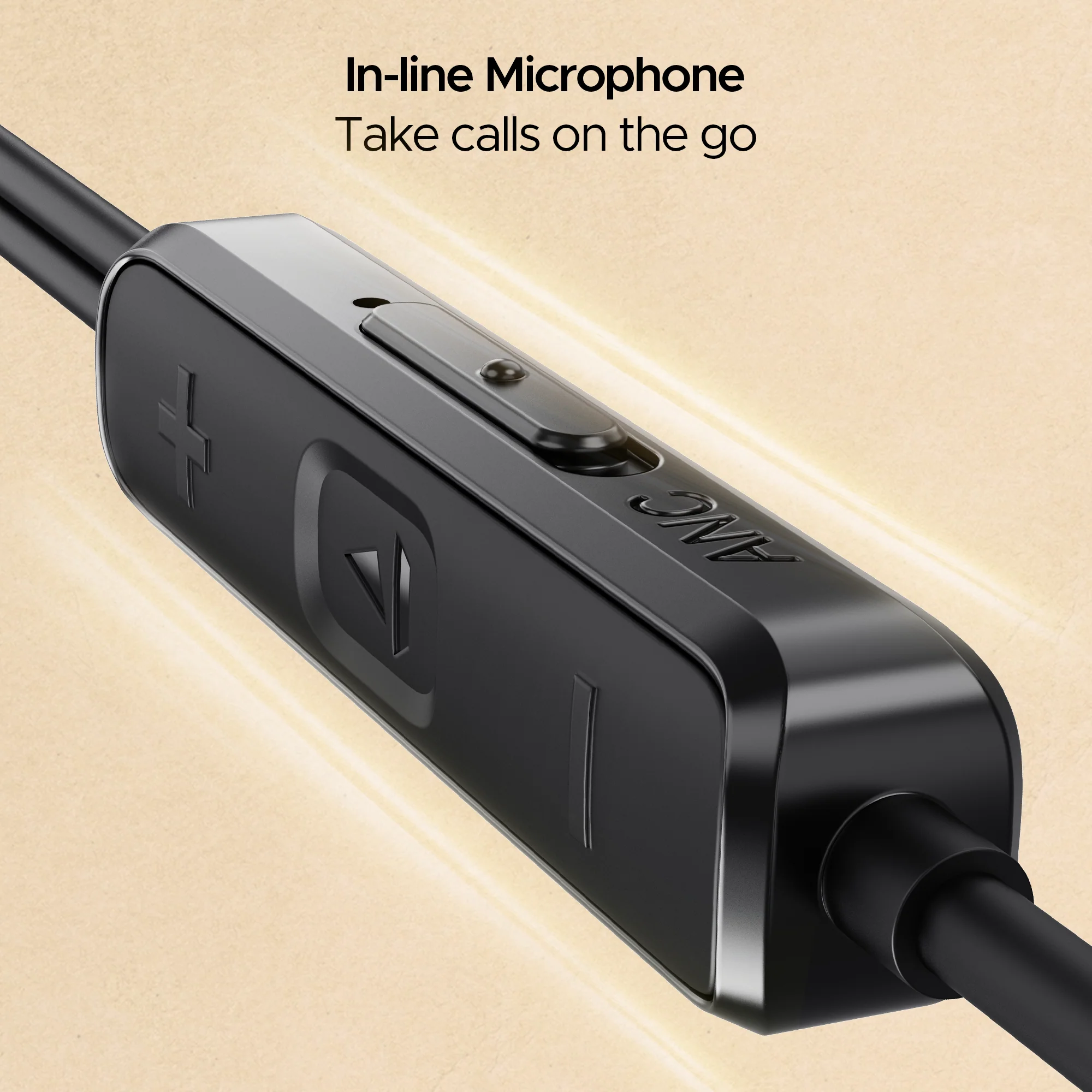 boAt Bassheads 122 ANC | Wired Earphone with 13mm Drivers, Type-C Jack, In-Line Mic, Integrated Controls - Image 4