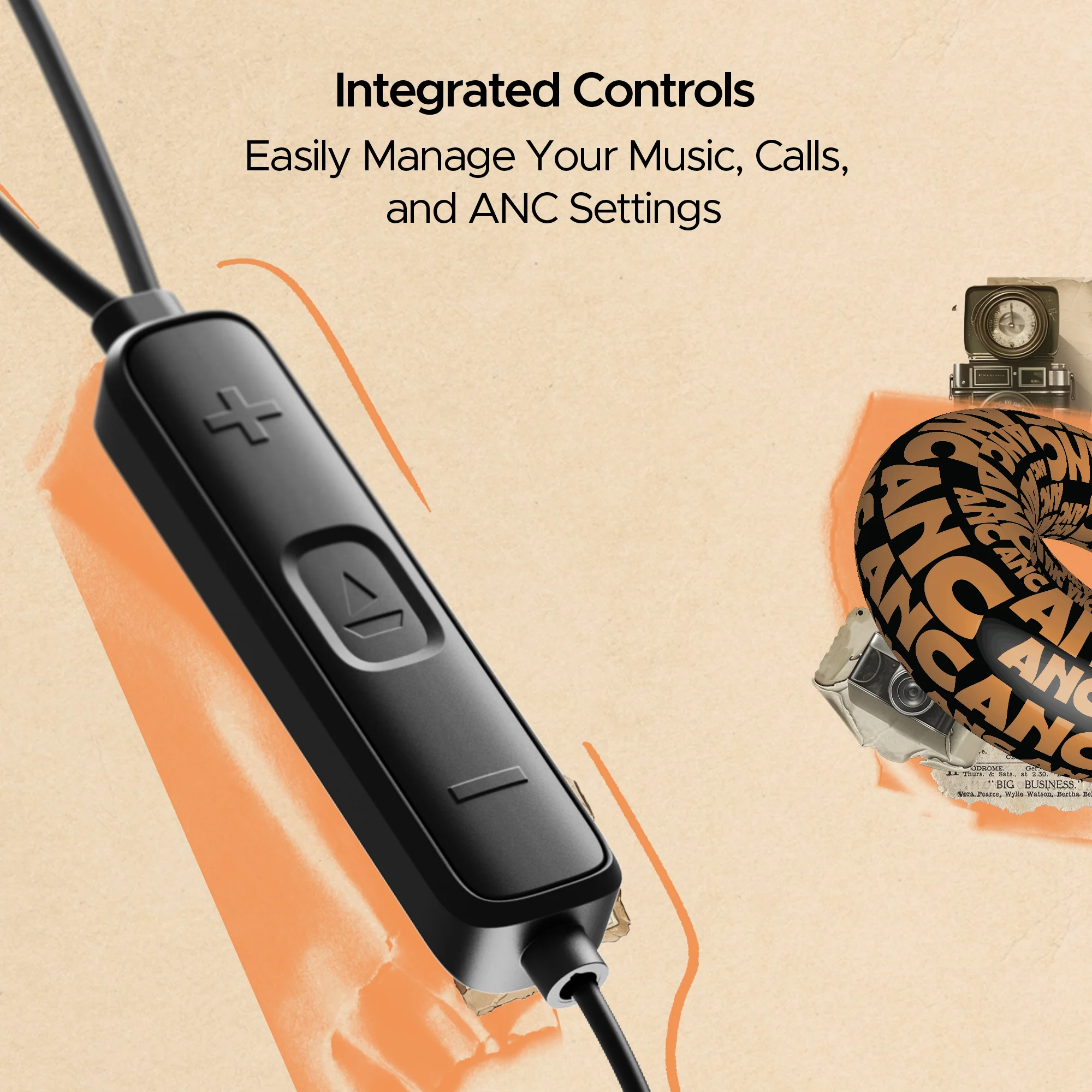 boAt Bassheads 122 ANC | Wired Earphone with 13mm Drivers, Type-C Jack, In-Line Mic, Integrated Controls - Image 6