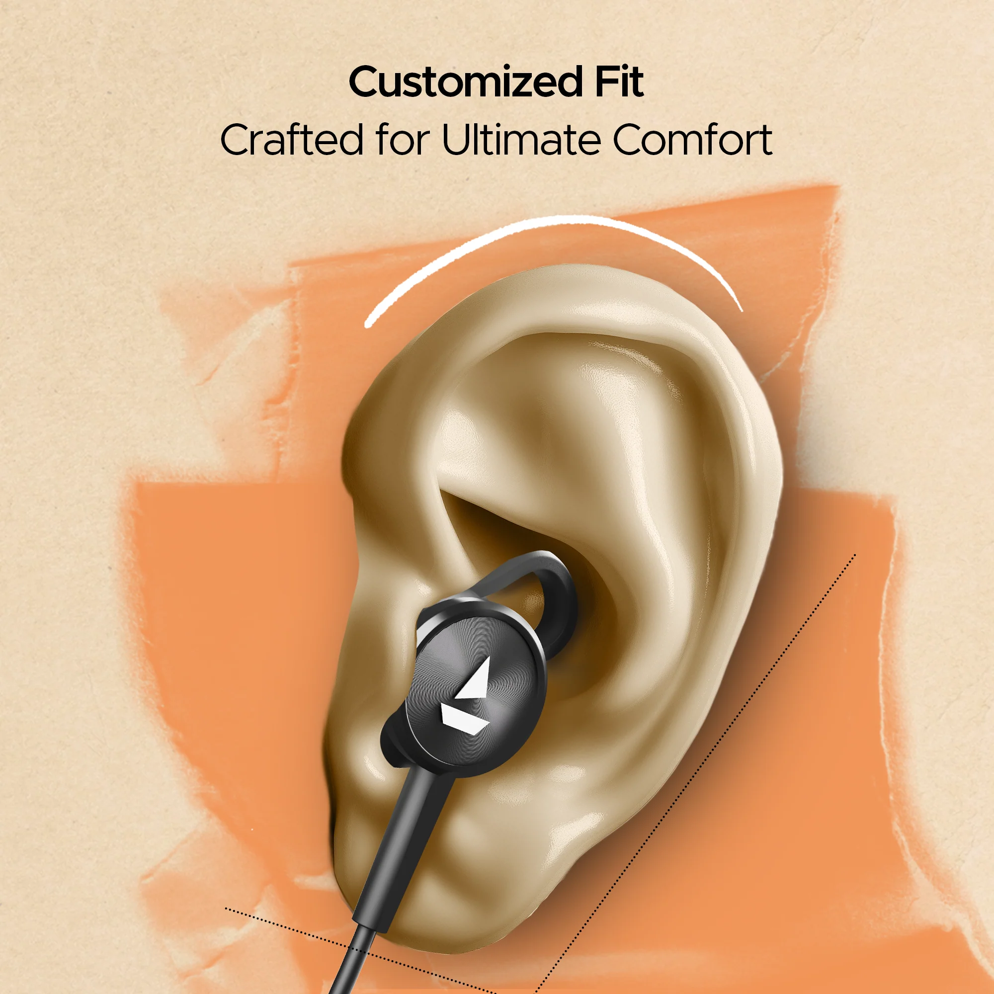 boAt Bassheads 122 ANC | Wired Earphone with 13mm Drivers, Type-C Jack, In-Line Mic, Integrated Controls - Image 7