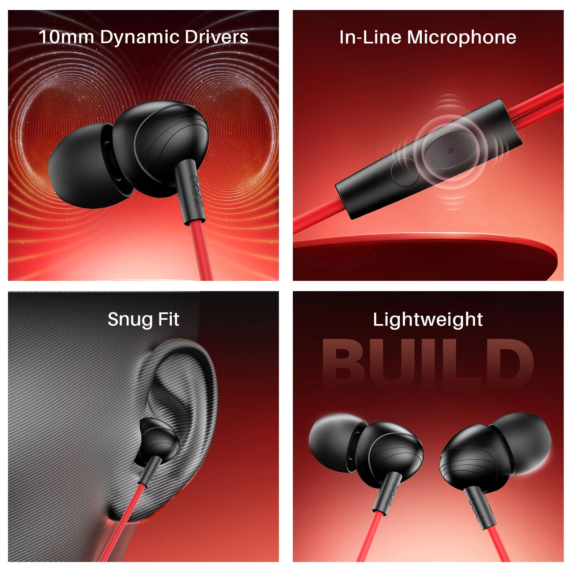 boAt Bassheads 211 | Wired Earphones with 10mm Drivers, Mic & Glossy Comfort Fit - Image 14