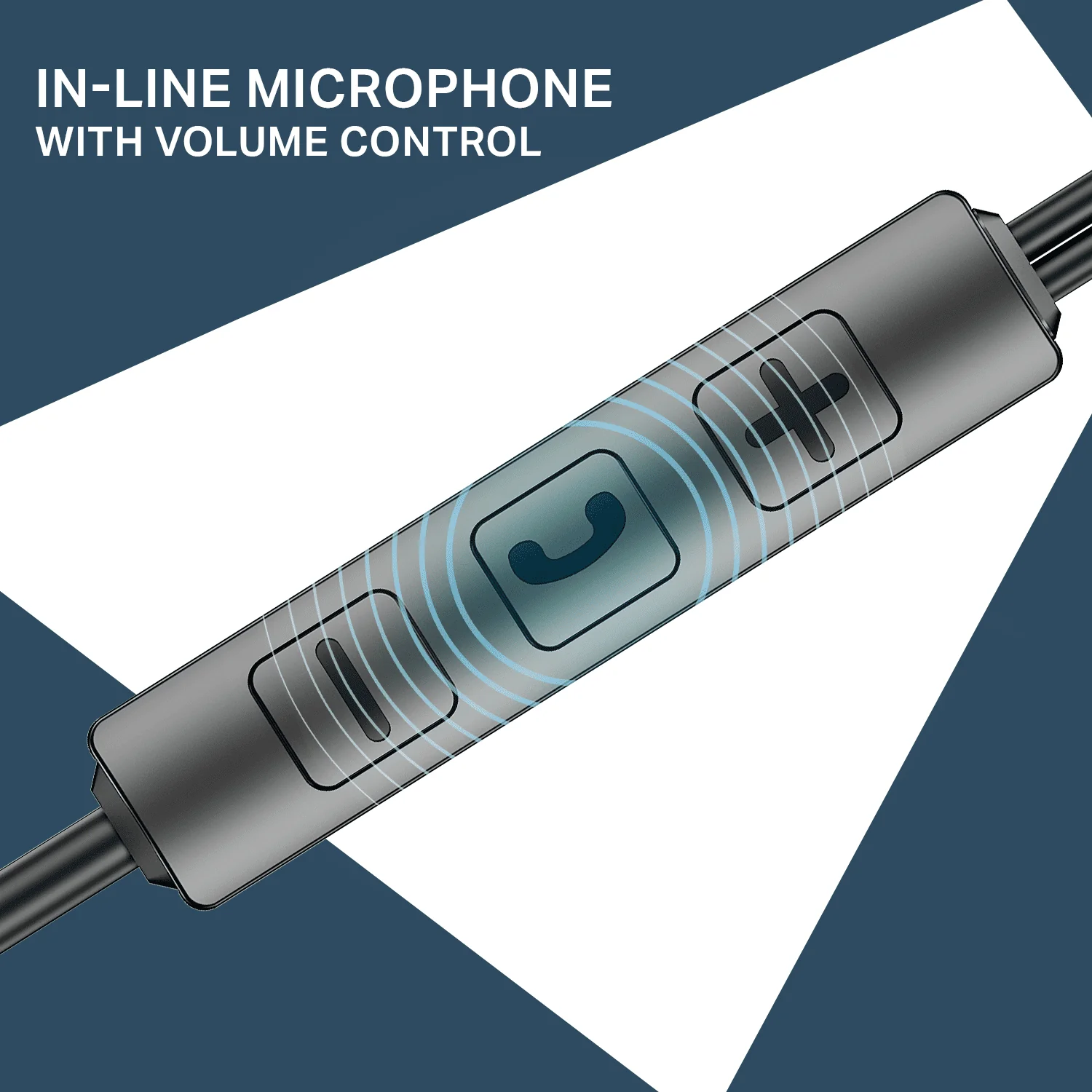 Bassheads 55 | Wired Earphones with 10mm Drivers, Metallic Buds, In-Line Mic & Lightweight Design - Image 4