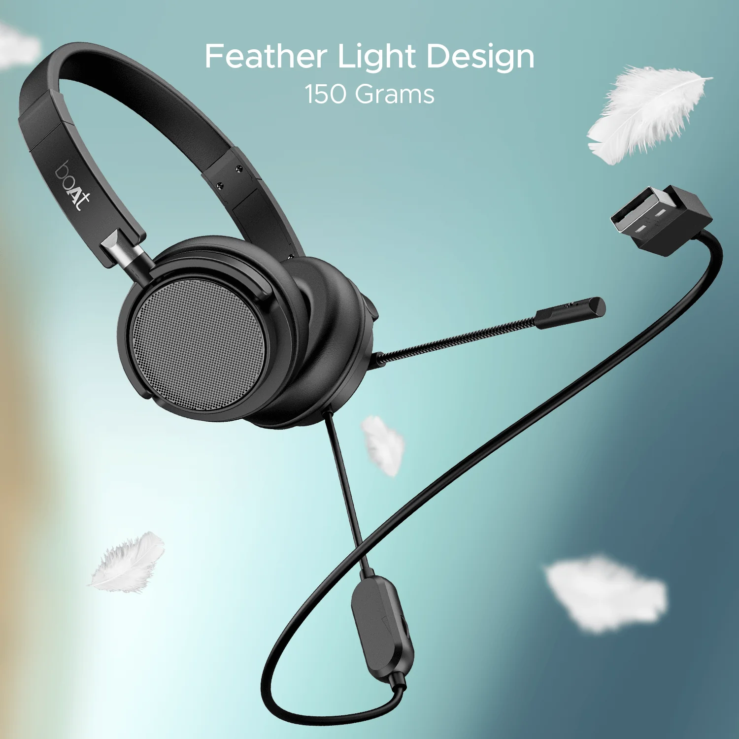 Bassheads 900 Pro | Wired Headphone with 40mm Drivers, 5W Power Output, 1.5m Cable Length, USB Plug & Play - Image 6