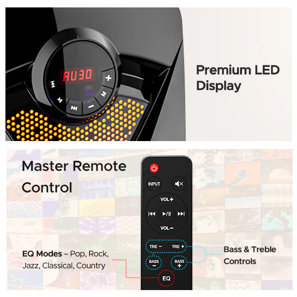 boAt Blitz 1500 Pro | 4.1 Channel 80W RMS boAt Signature Sound, Dynamic RGB Lights, Multi-connectivity - Image 6