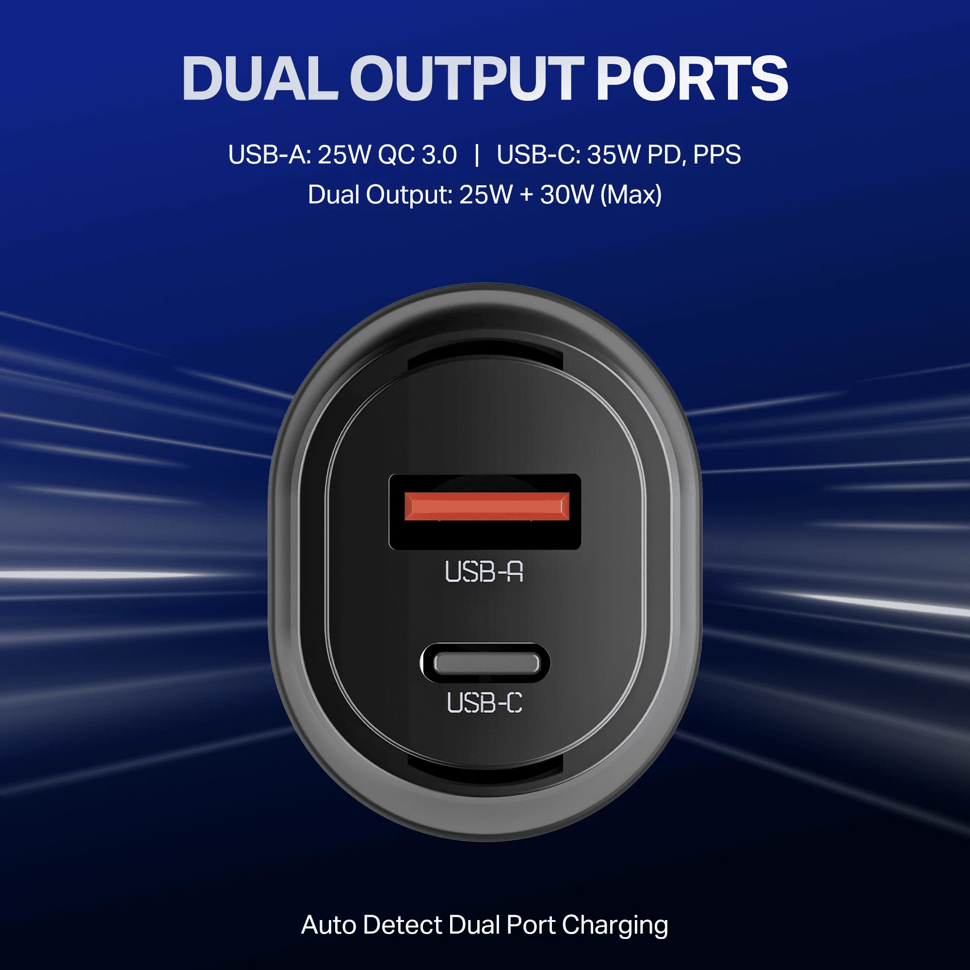 boAt Car Charger 55W | Dual Port Fast Car Charger with 55W Output, Smart IC Protection & Auto Detect Charging - Image 2