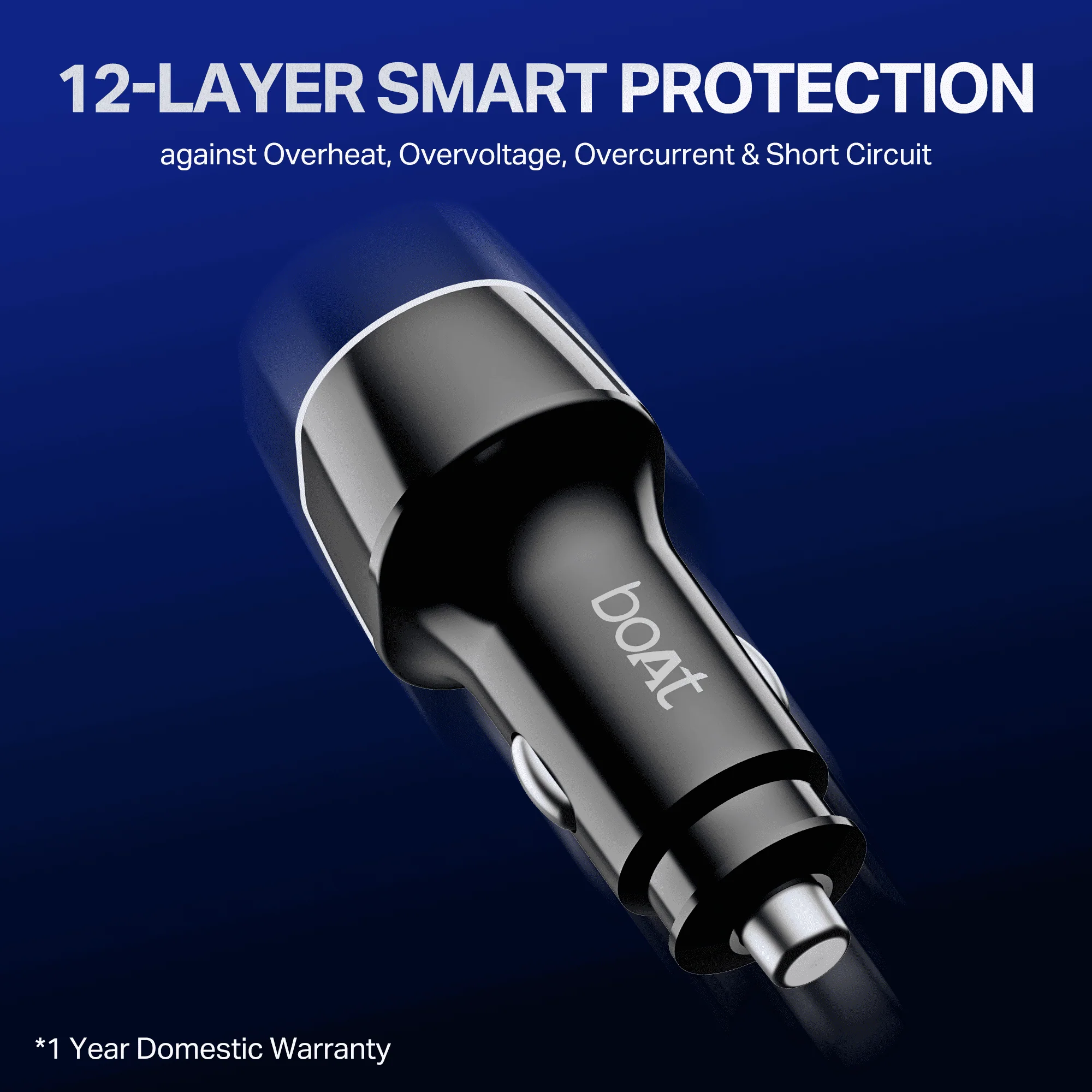 boAt Car Charger 55W | Dual Port Fast Car Charger with 55W Output, Smart IC Protection & Auto Detect Charging - Image 4