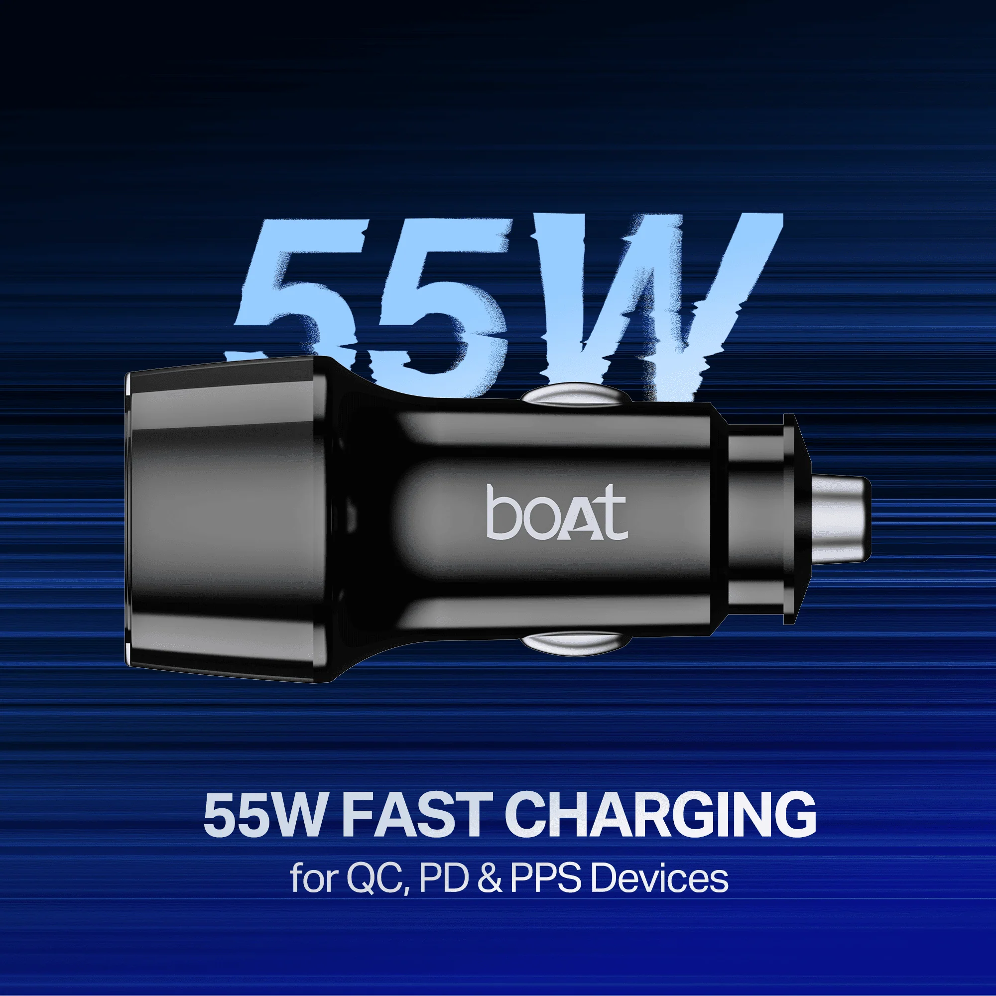 boAt Car Charger 55W | Dual Port Fast Car Charger with 55W Output, Smart IC Protection & Auto Detect Charging - Image 6