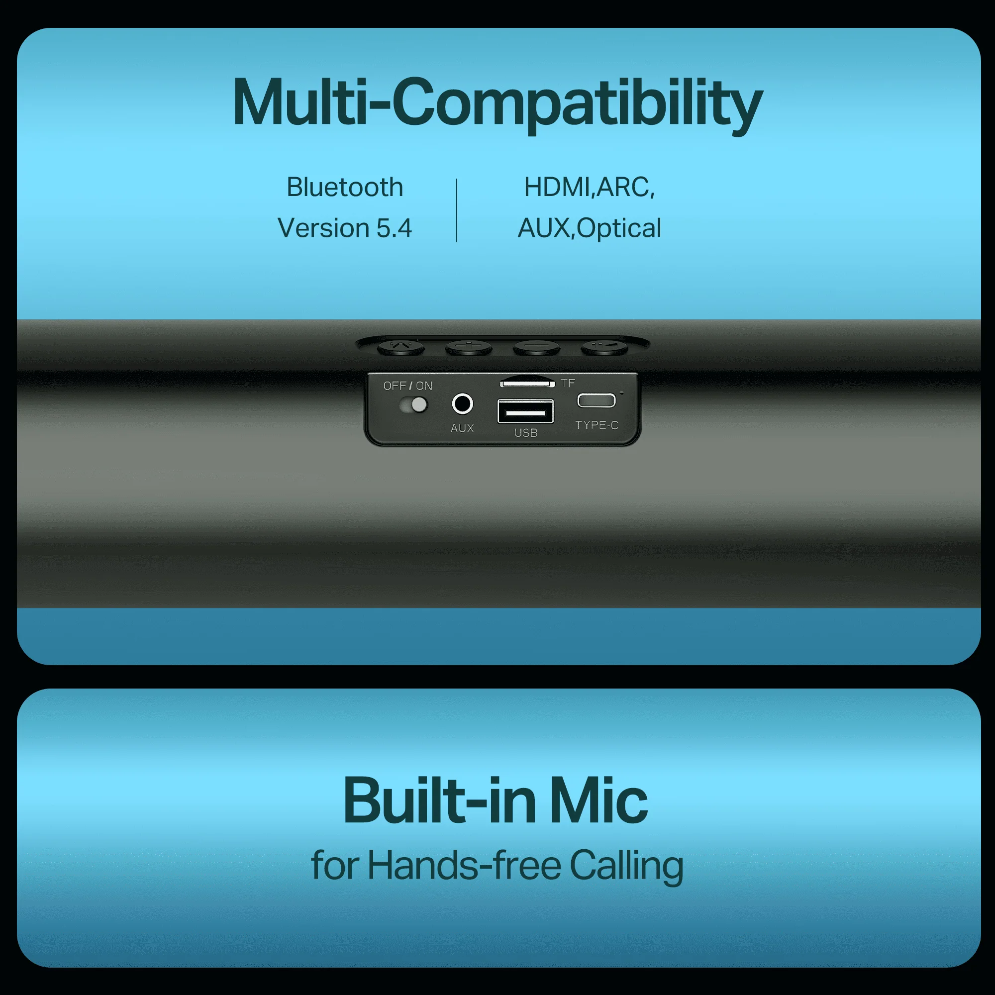 boAt Aavante Bar Joy | 10W Portable Soundbar with TWS, Built-in Mic & Multi-Connectivity - Image 5
