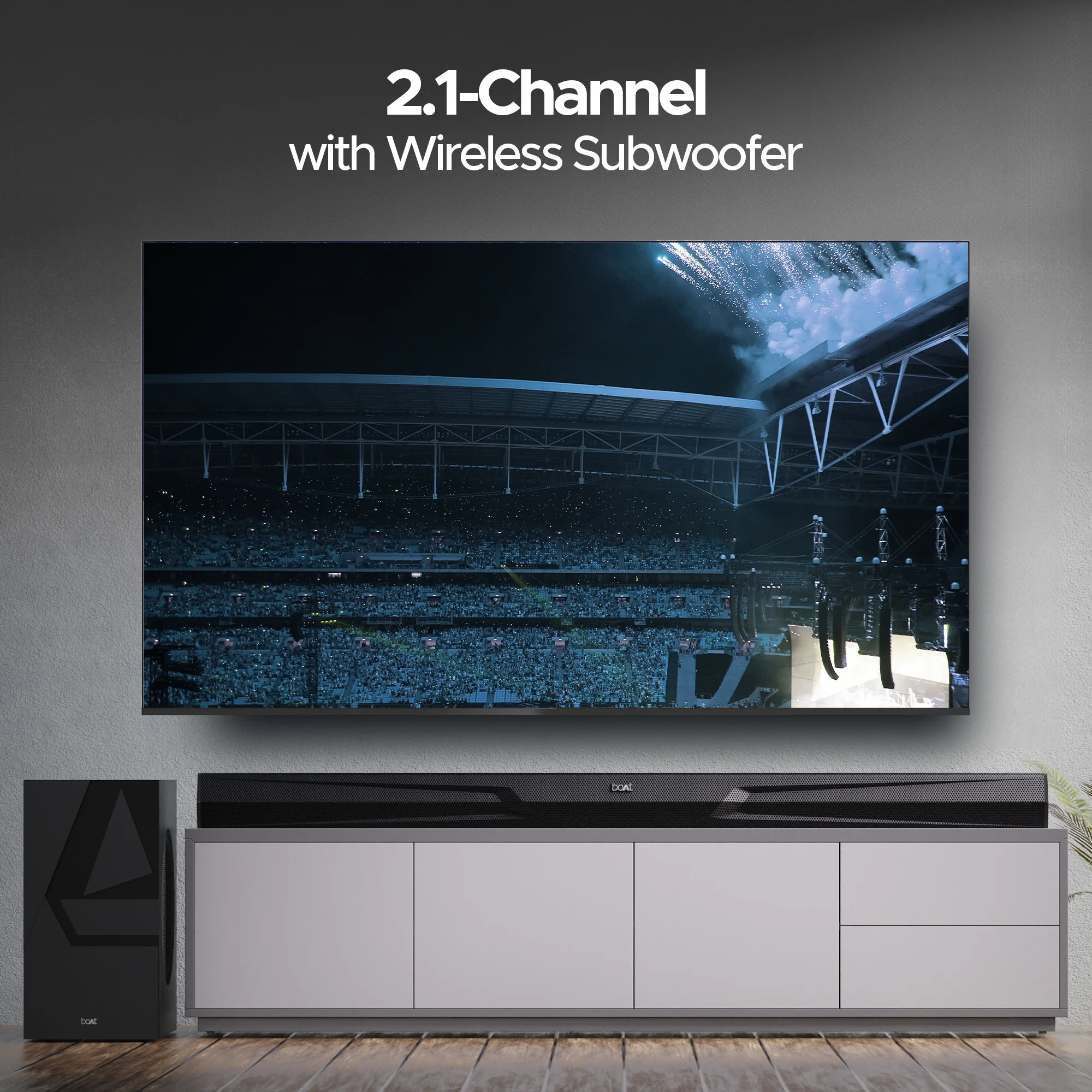 boAt Aavante Bar Quake Pro | 240W Bluetooth Soundbar, 2.1 Channel with Wireless Subwoofer, Wall Mountable, Multiple EQ Modes - Image 3