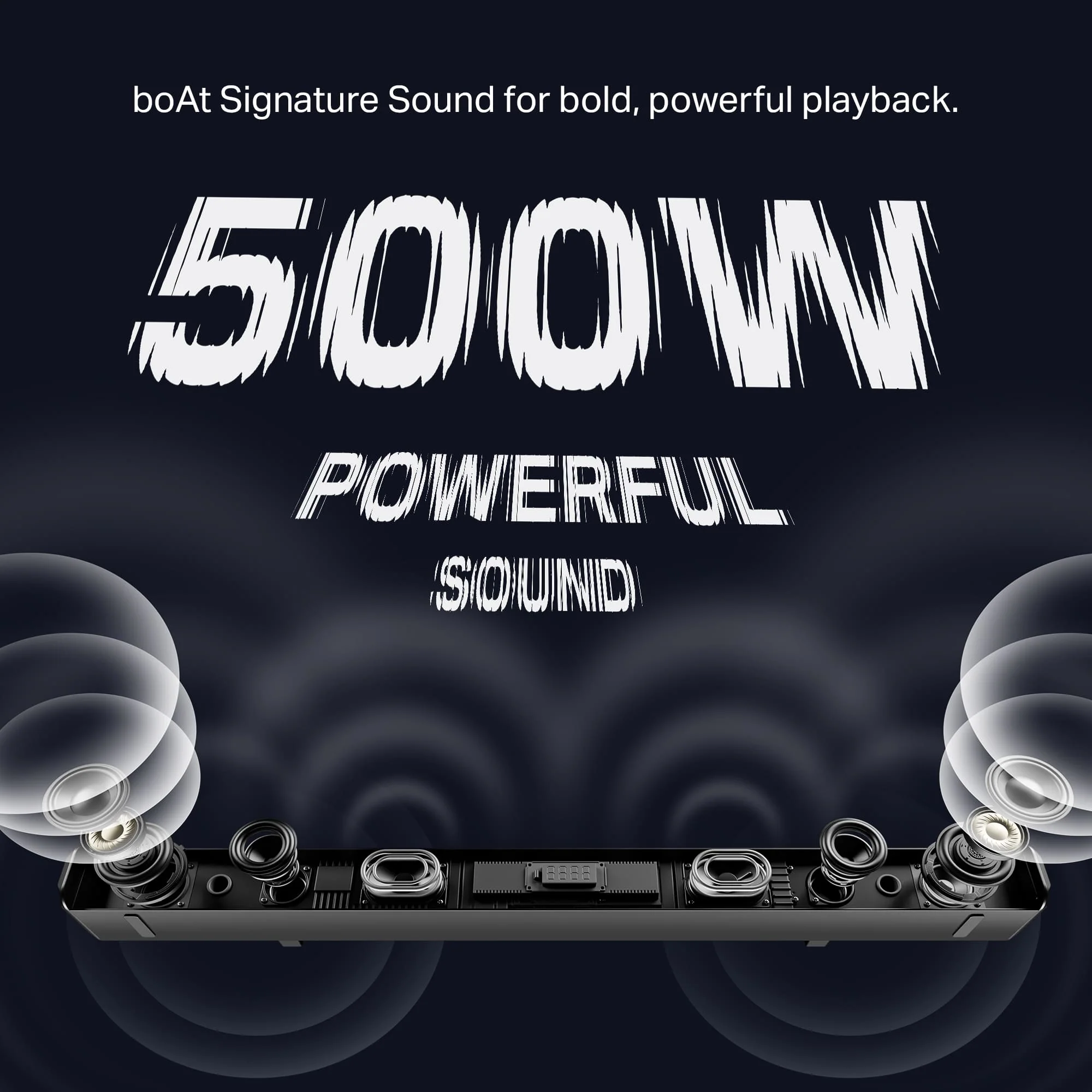 boAt Aavante Prime 5.1 5000D | 500W 5.1 Channel Soundbar with Wired Subwoofer, Satellites & Multi-Connectivity - Image 3