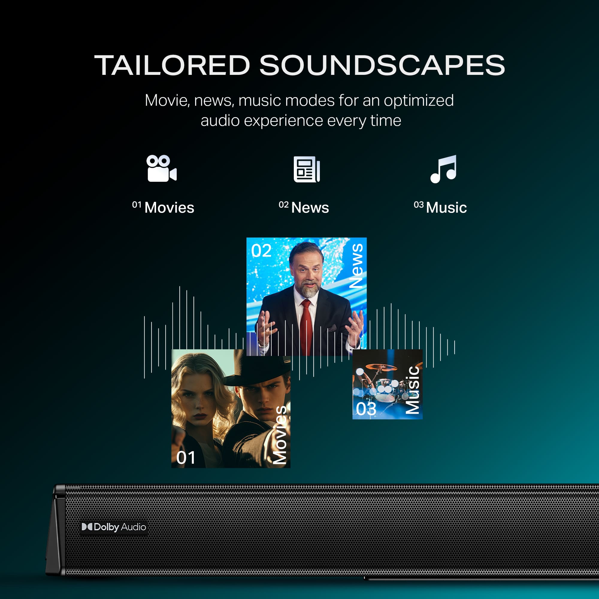 boAt Aavante 2.1 2000D | 200W 2.1 Channel Soundbar with Wired Subwoofer, Multi-Connectivity & EQ Modes - Image 5