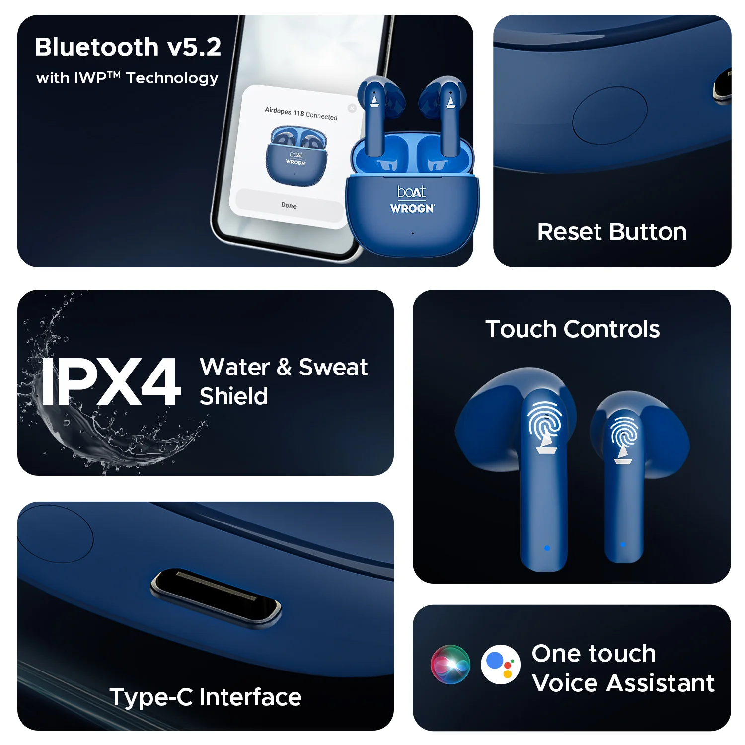 boAt Airdopes 118 Wrogn Edition| Earbuds with 10mm drivers, BEAST™ Mode for Gamers, ENx™ Technology - Image 15