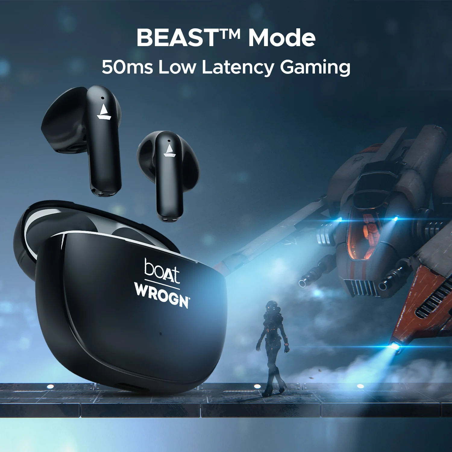 boAt Airdopes 118 Wrogn Edition| Earbuds with 10mm drivers, BEAST™ Mode for Gamers, ENx™ Technology - Image 16