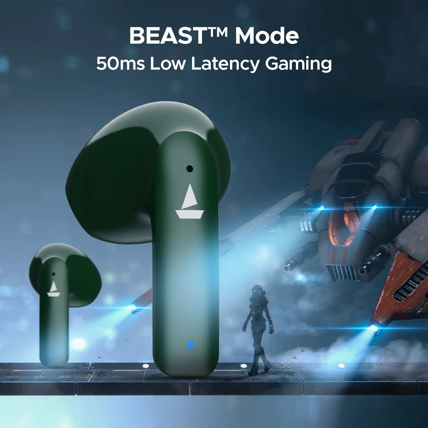 boAt Airdopes 118 Wrogn Edition| Earbuds with 10mm drivers, BEAST™ Mode for Gamers, ENx™ Technology - Image 7