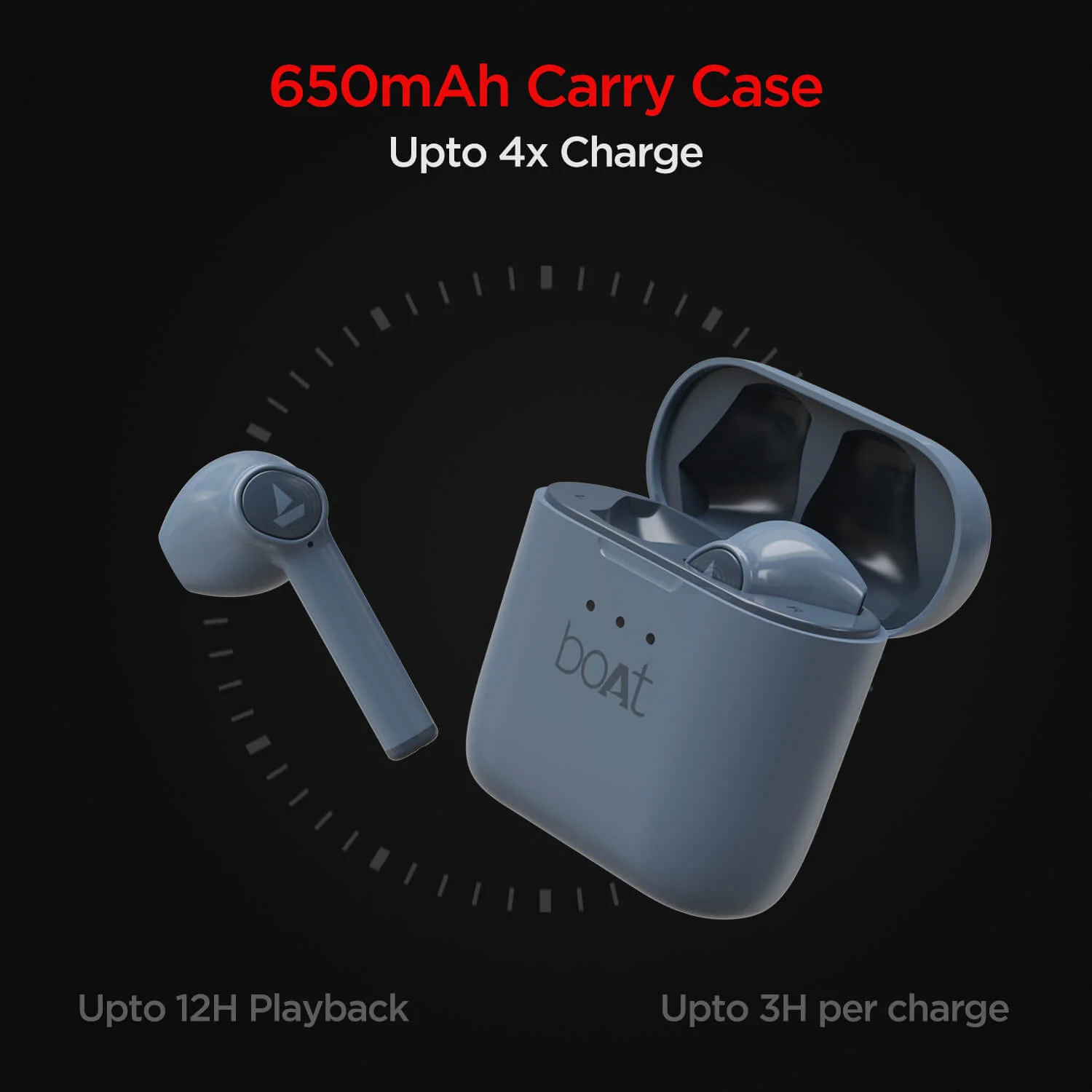 boAt Airdopes 131 SS Edition | TWS Earbuds with upto 60 Hours Playback, 13mm Drivers, IWP Technology, 650mAh Charging Case ki - Image 16