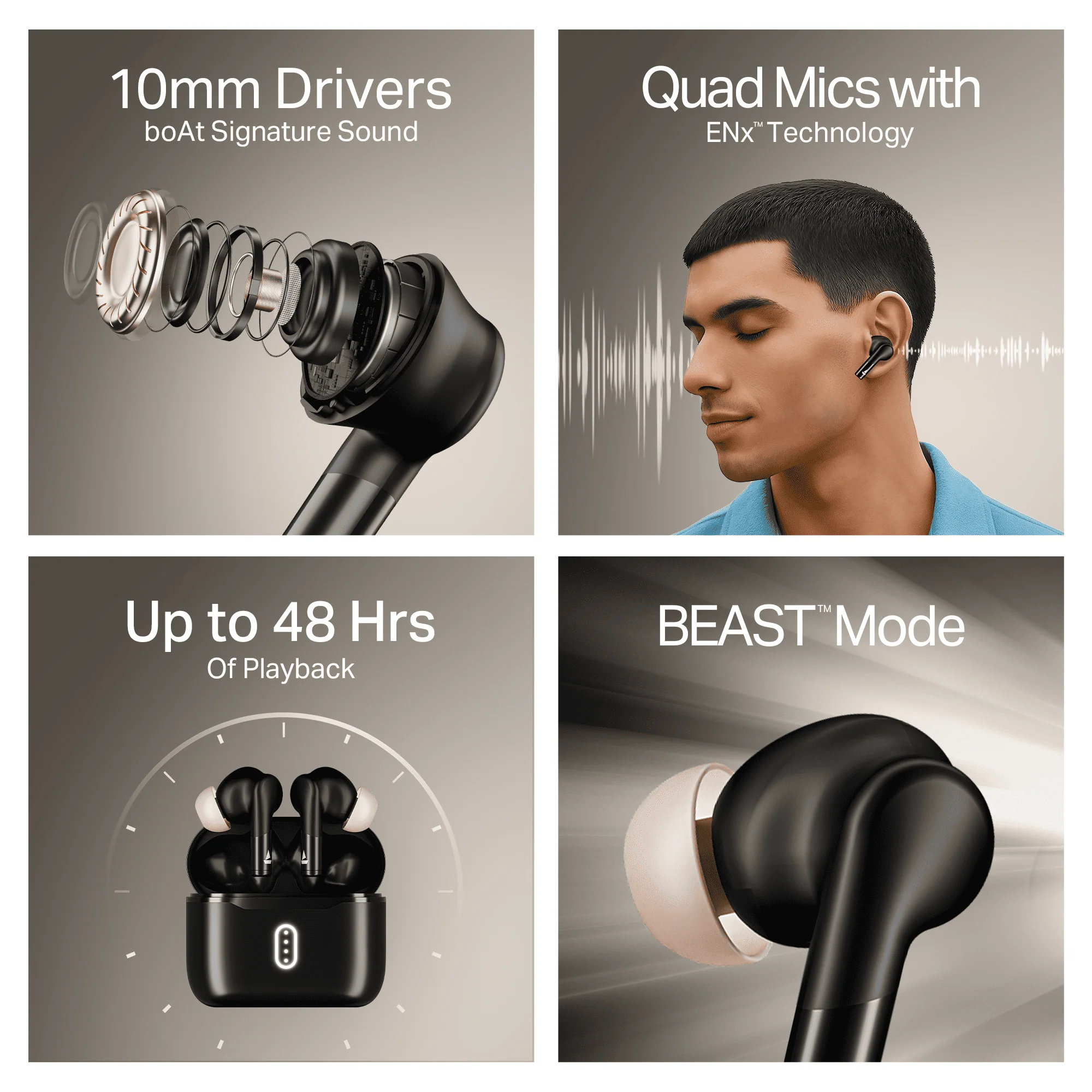 boAt Airdopes 141 Gen 2 | Wireless Earbuds with 48 Hours Playback, BEAST™ Mode, Dual EQs, ENx™ Tech - Image 11