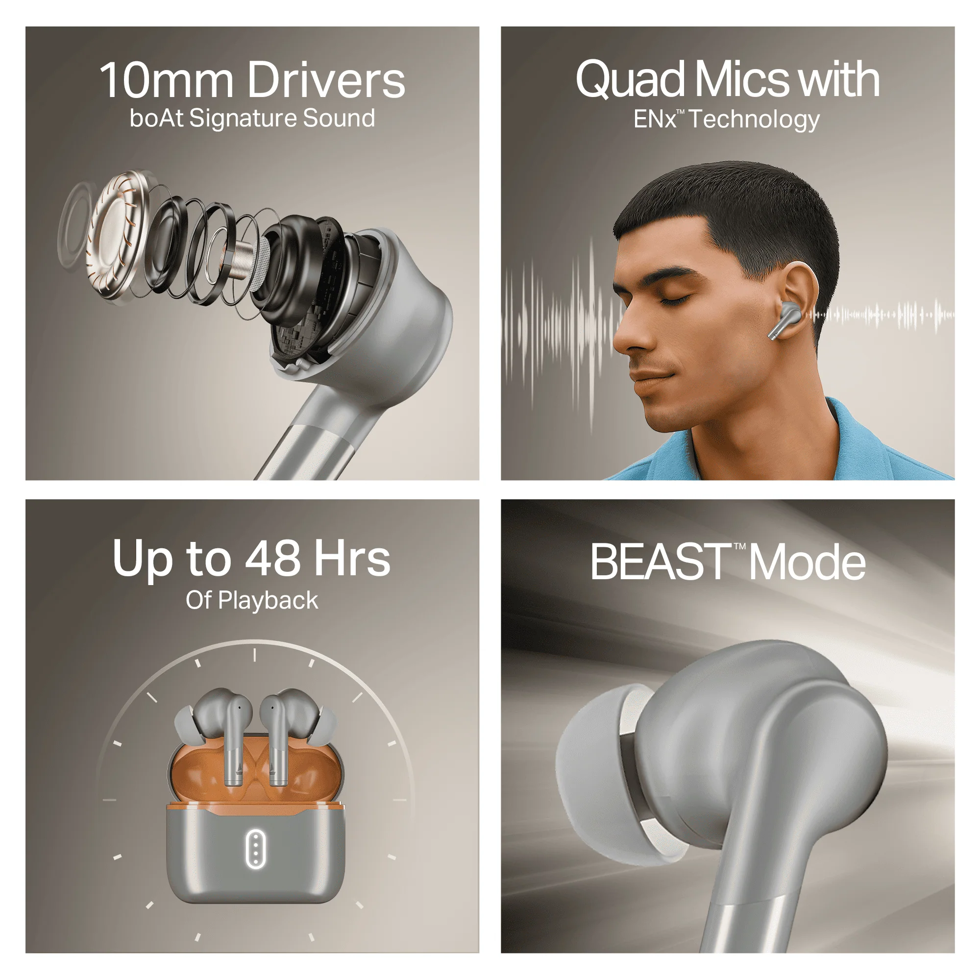boAt Airdopes 141 Gen 2 | Wireless Earbuds with 48 Hours Playback, BEAST™ Mode, Dual EQs, ENx™ Tech - Image 23
