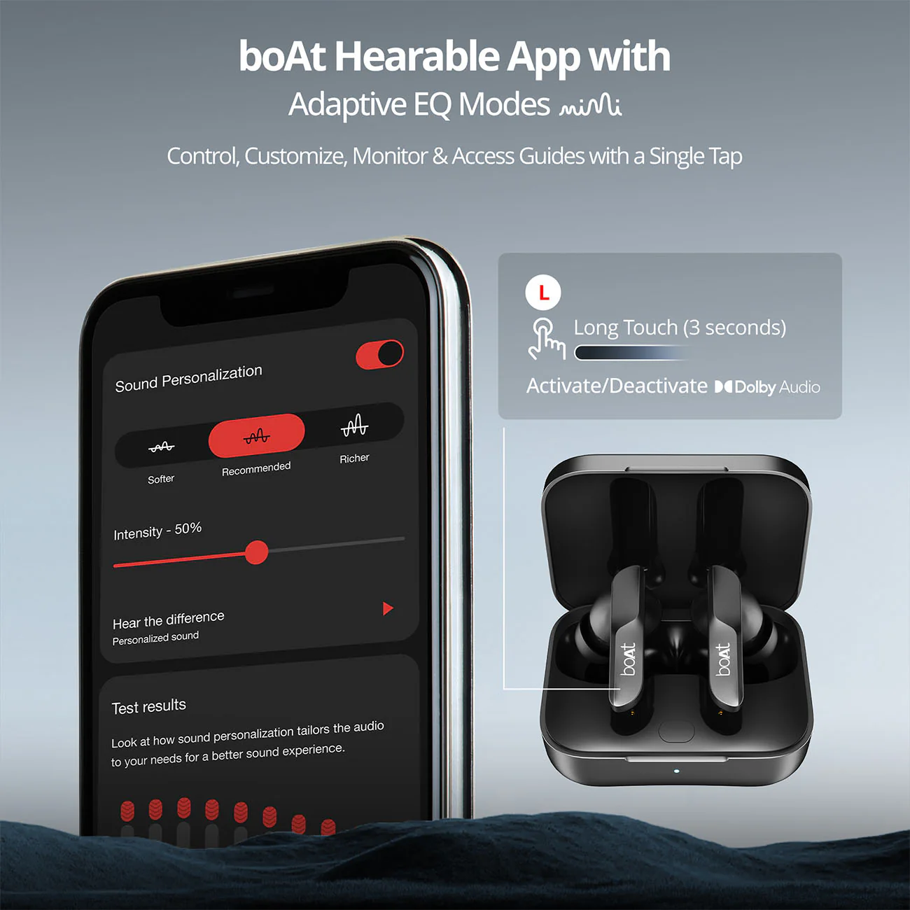 boAt Airdopes 800 | Wireless Earbuds with 40 Hours Playback,Dolby Audio,  BEAST™ Mode, ASAP™ Charge, ENx™ Technology - Image 12