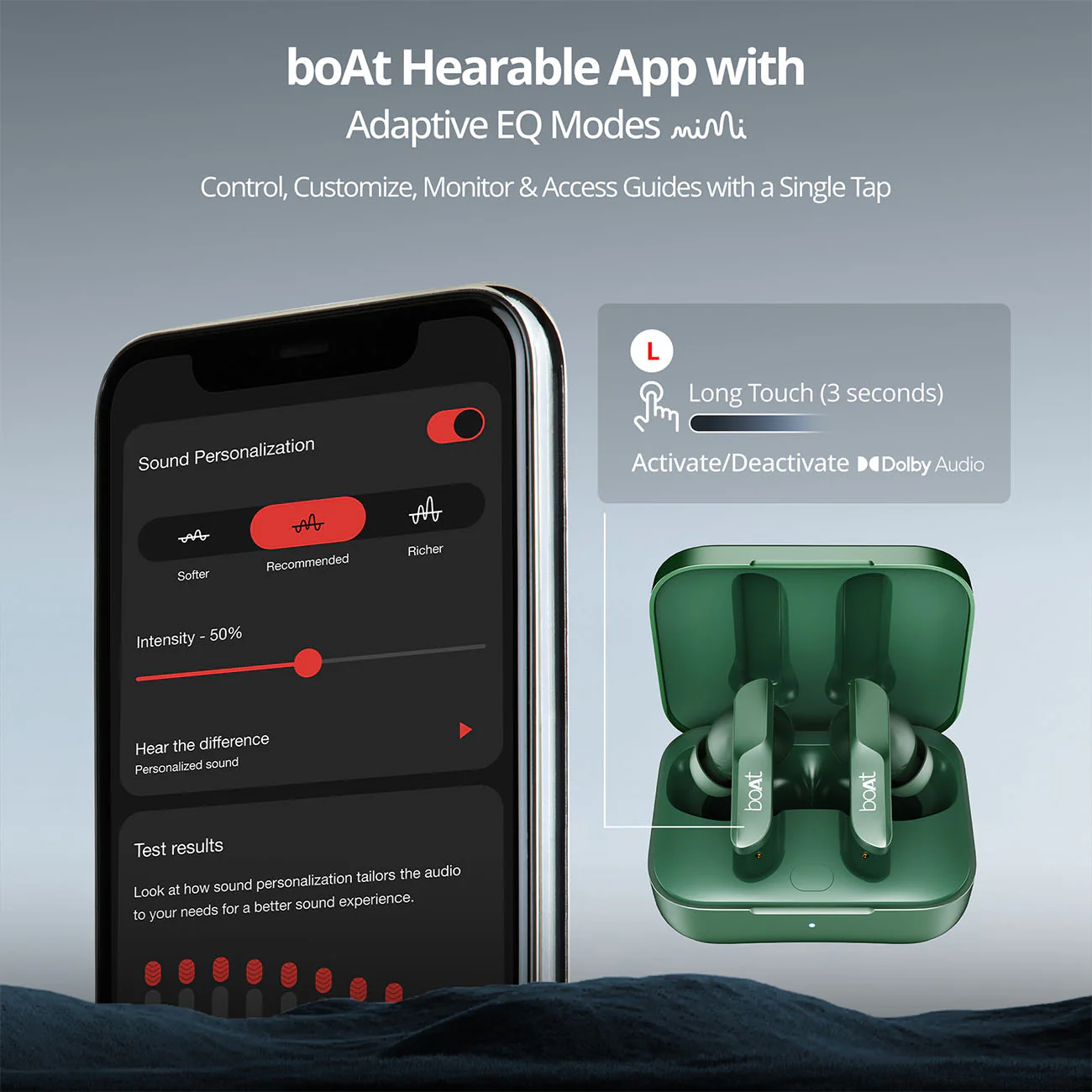 boAt Airdopes 800 | Wireless Earbuds with 40 Hours Playback,Dolby Audio,  BEAST™ Mode, ASAP™ Charge, ENx™ Technology - Image 36
