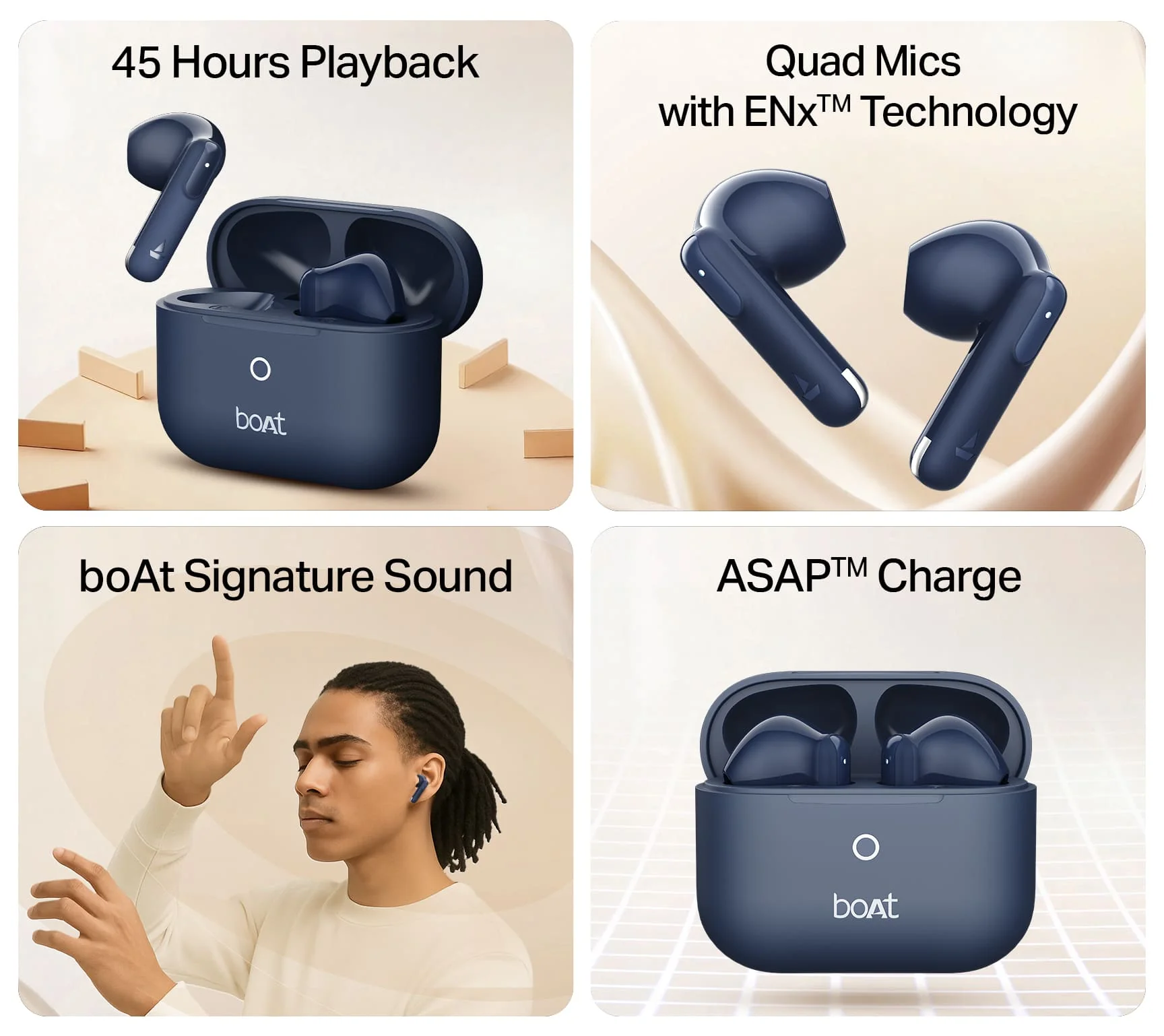 boAt Airdopes Alpha Gen 2 | Wireless Earbuds with 45 Hours Playback, BEAST™ Mode & ENx™ Calling - Image 7
