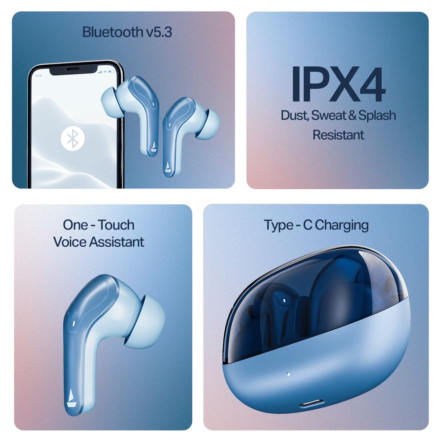 boAt Airdopes Plus 311 | Wireless Earbuds with 50 Hours Playback, Dual Mics with ENx™ Technology, BEAST™ Mode, ASAP™ Charge - Image 13